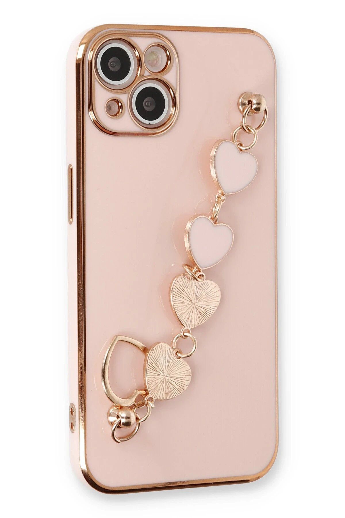 CepteToptan Newface iPhone 14 Kılıf Esila Silikon - Pudra