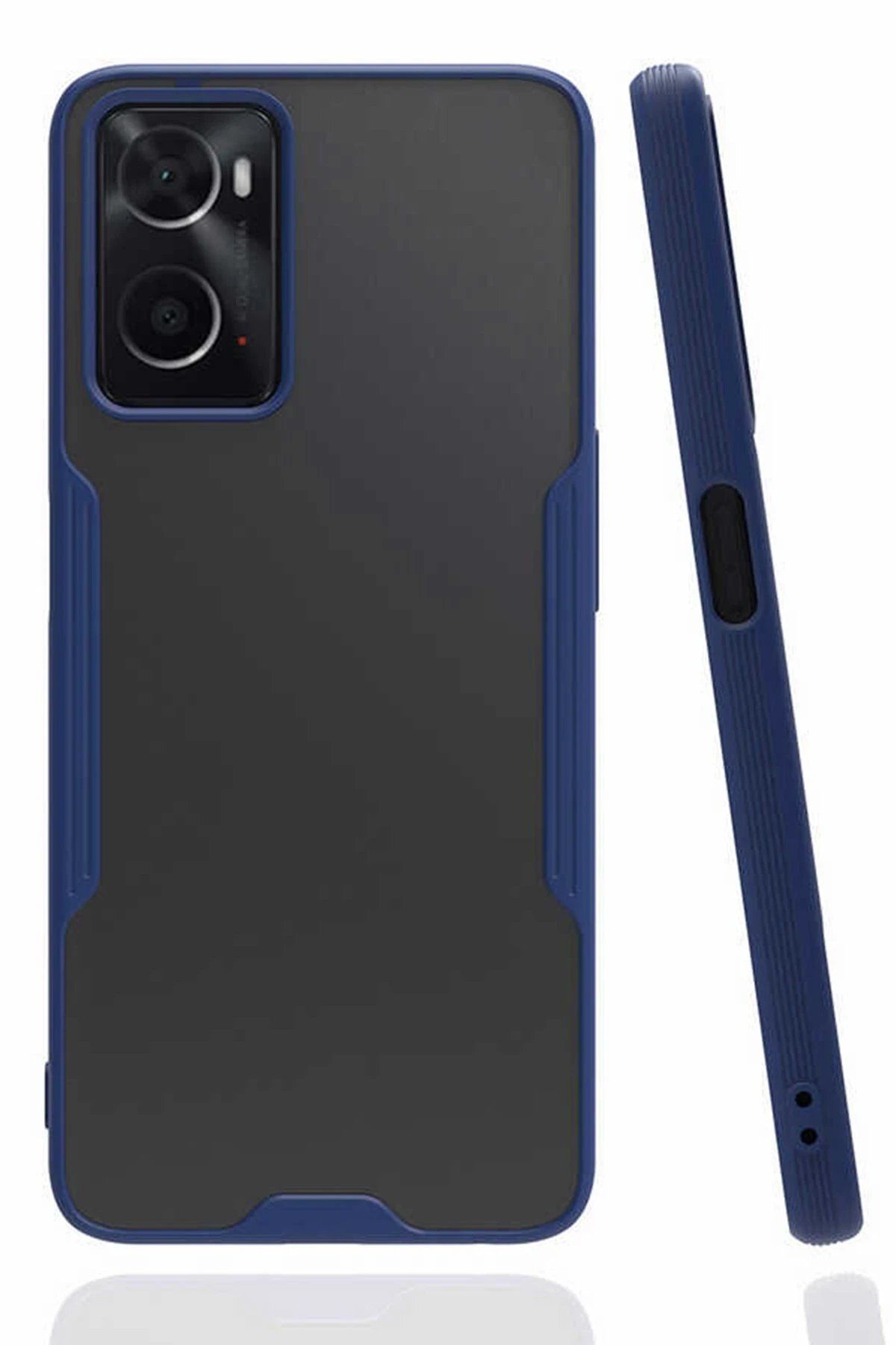 Toptan Bulurum Newface Oppo A96 Kılıf Platin Silikon - Lacivert