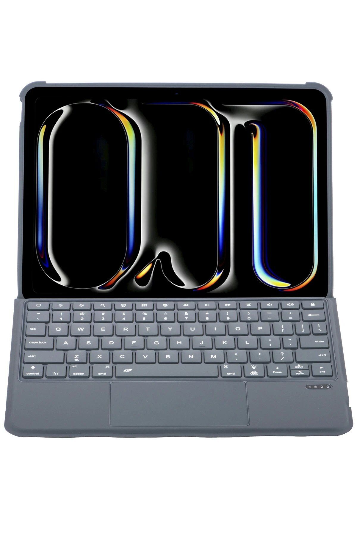 CepteToptan Newface T5507D iPad Pro 11 (2022) Kılıf Palermo Ledli Klavyeli Standlı Tablet Kılıfı - Siyah