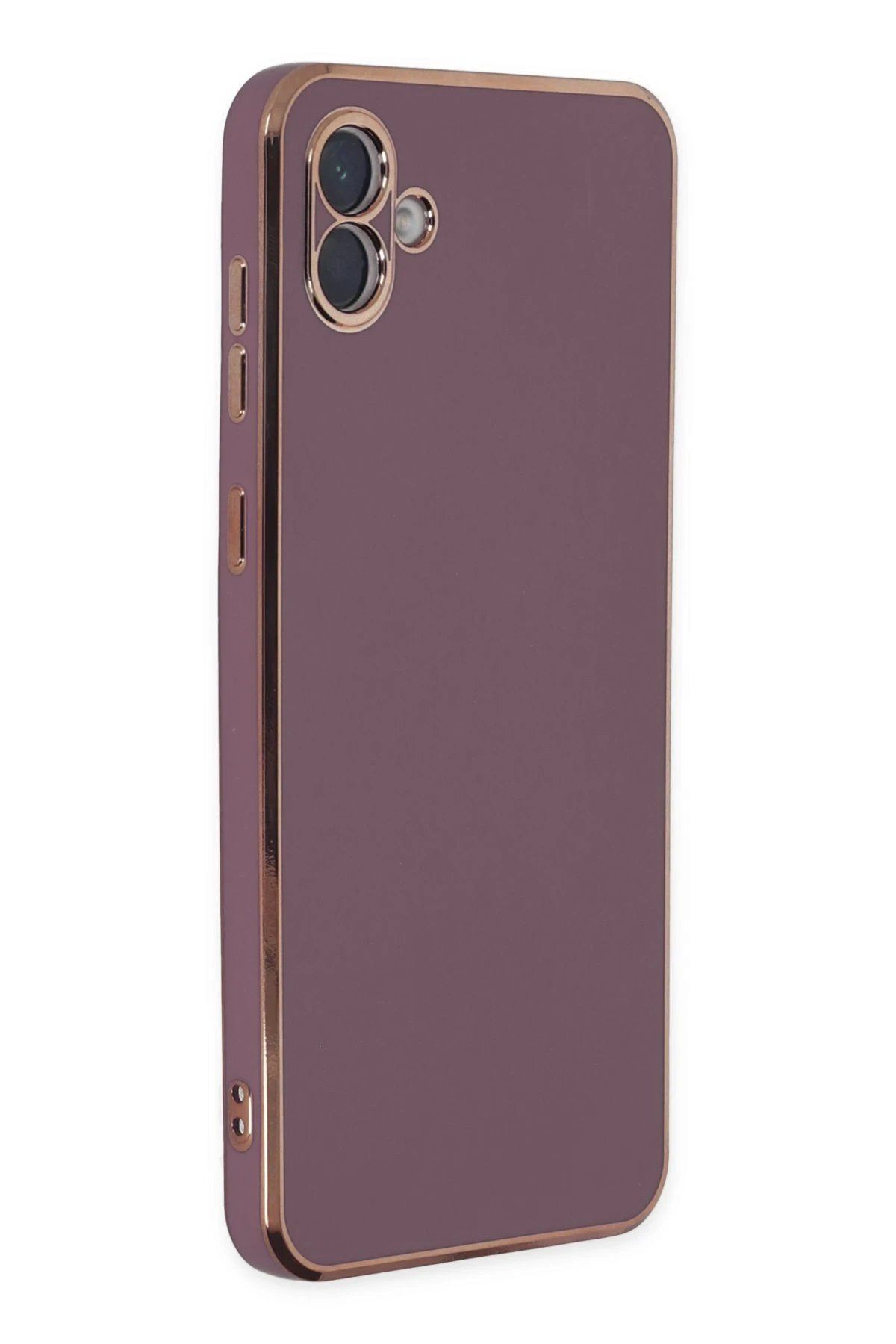 CepteToptan Newface Samsung Galaxy A04 Kılıf Volet Silikon - Mor