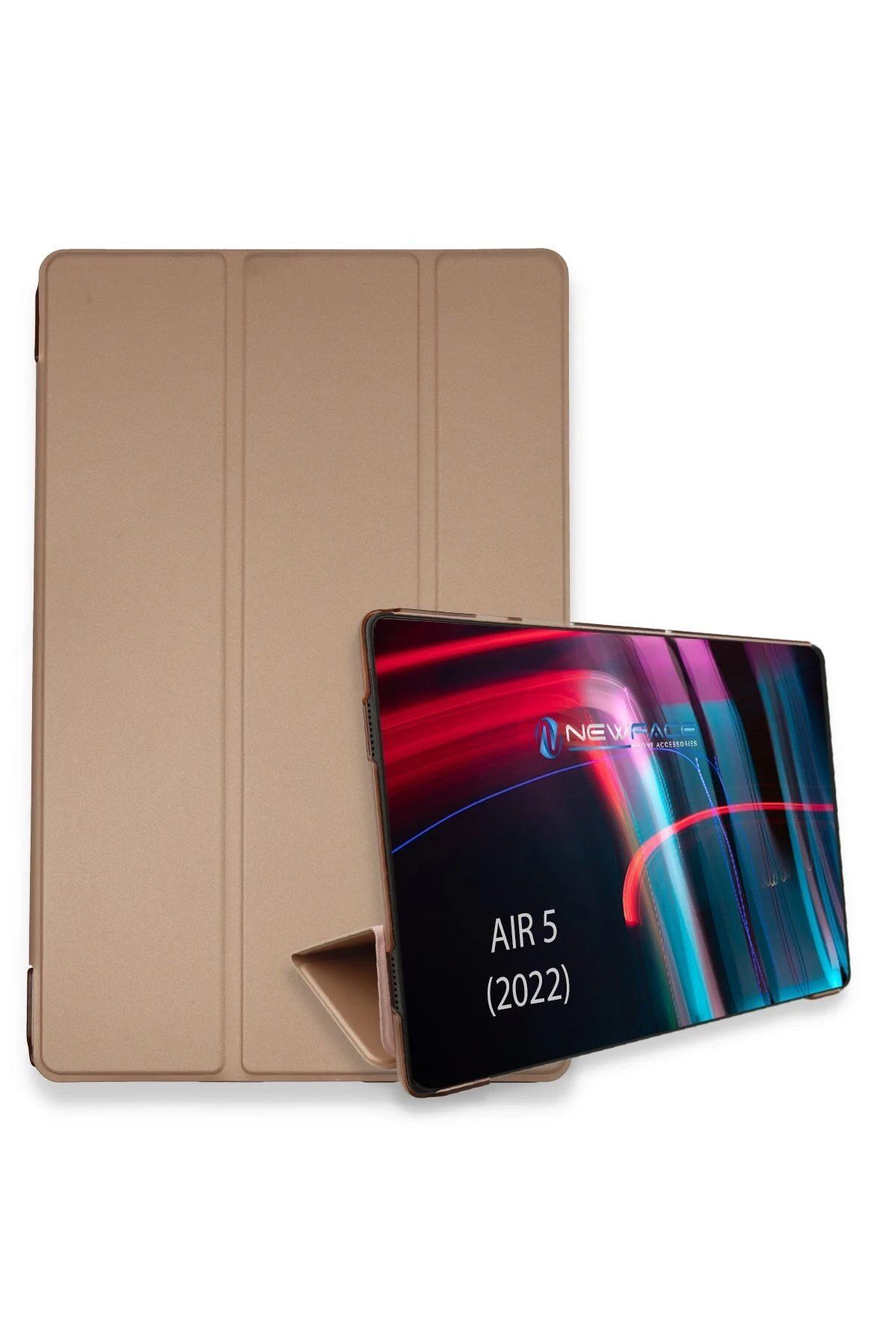 CepteToptan Newface iPad Air 5 (2022) Kılıf Tablet Smart Kılıf - Rose Gold