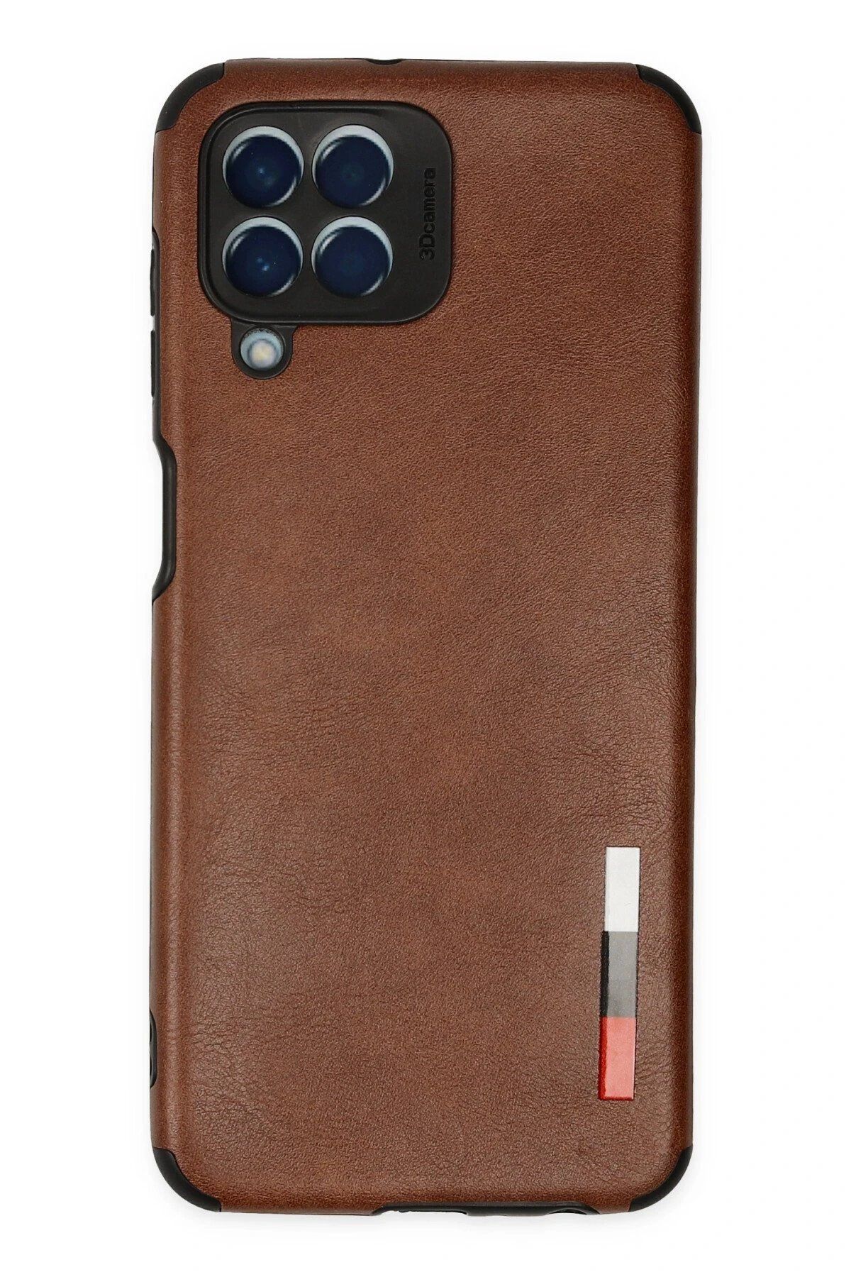 CepteToptan Newface Samsung Galaxy M33 Kılıf Loop Deri Silikon - Kahverengi