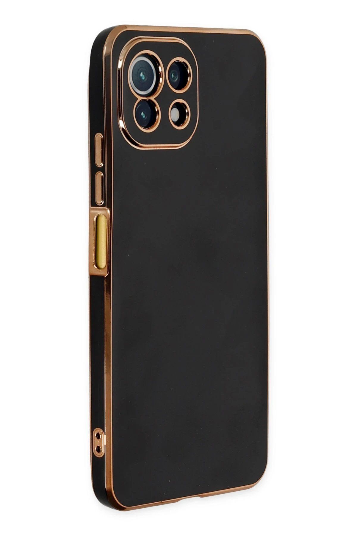 CepteToptan Newface Xiaomi Mİ 11 Lite Kılıf Volet Silikon - Siyah