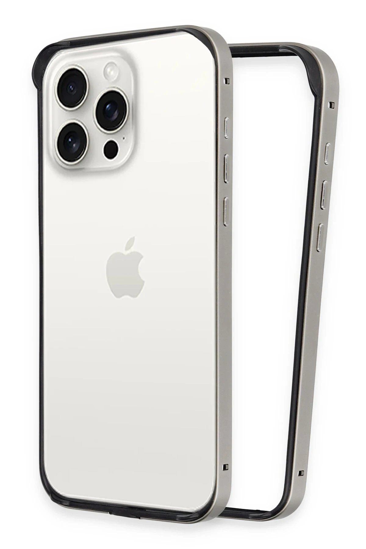 CepteToptan Joko iPhone 15 Pro Max Land Bumper Koruma Kapak - Titan Gri