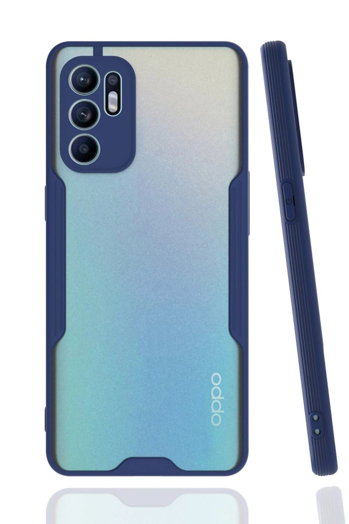 CepteToptan Newface Oppo Reno 6 Kılıf Platin Silikon - Lacivert