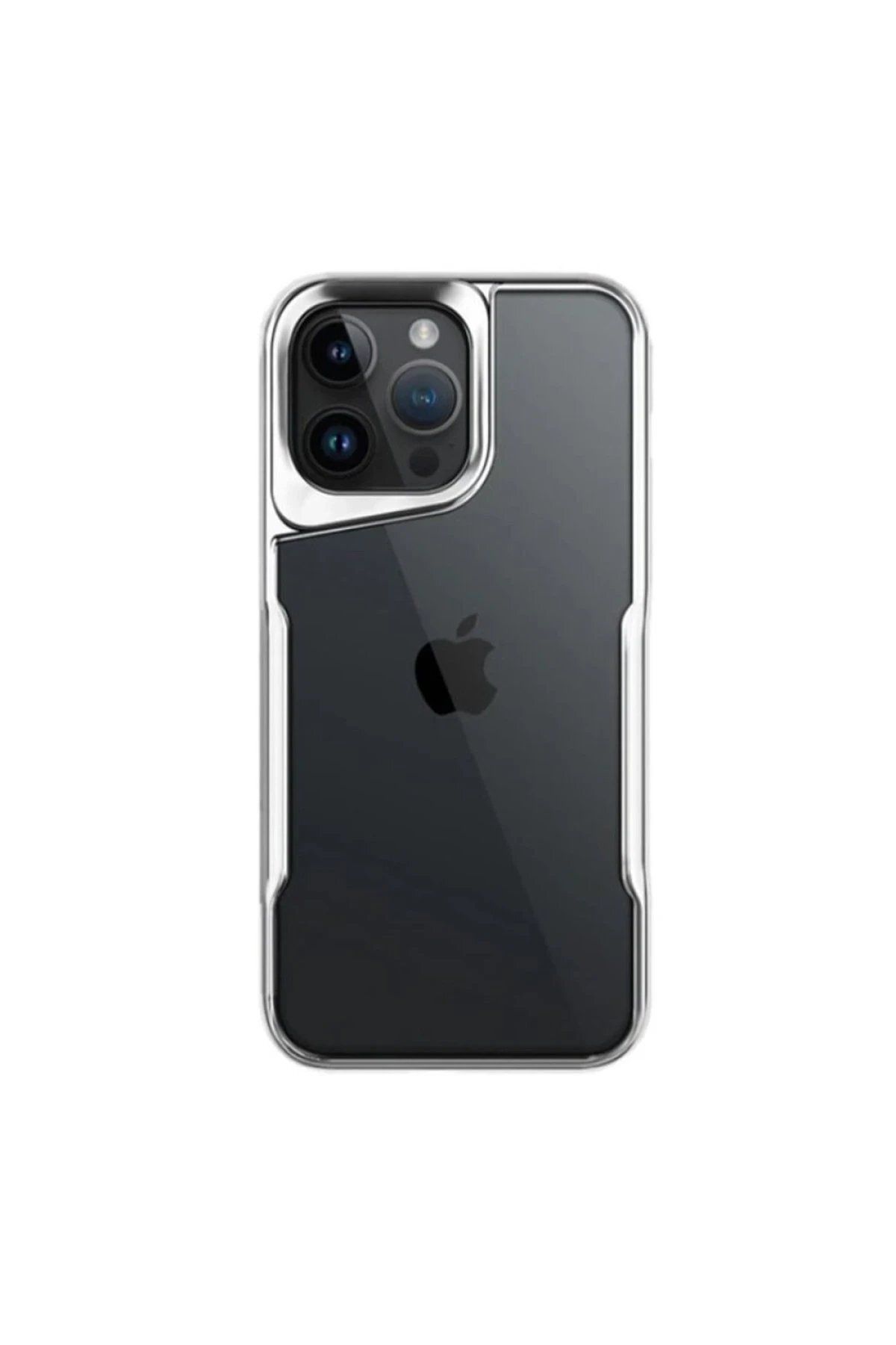 CepteToptan Newface iPhone 16 Pro Max Kılıf Boyi Silikon Kapak - Gümüş