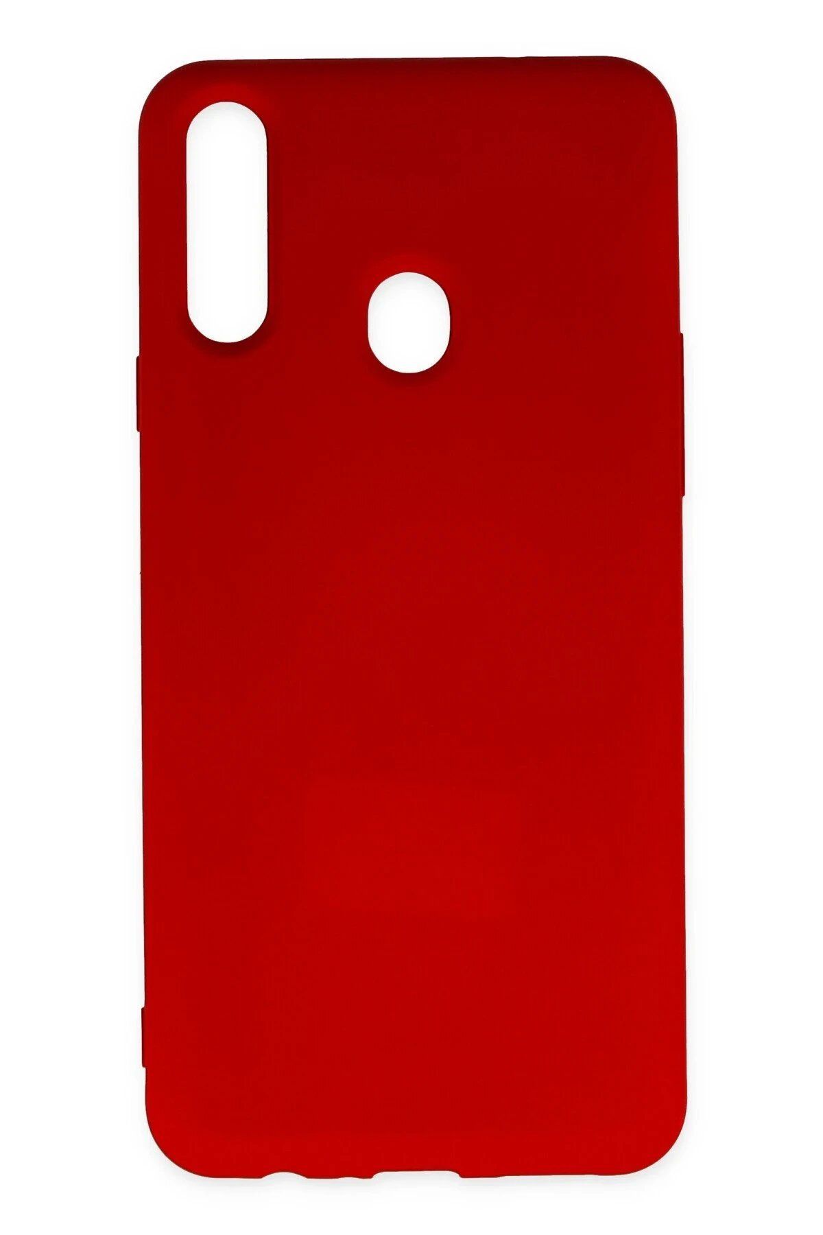 CepteToptan Newface Samsung Galaxy A20S Kılıf Nano içi Kadife Silikon - Kırmızı