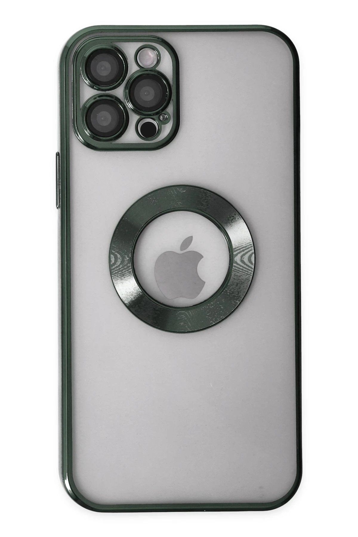 CepteToptan Newface iPhone 12 Pro Max Kılıf Slot Silikon - Köknar Yeşili
