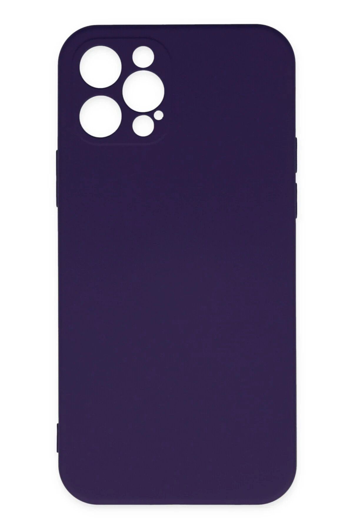 CepteToptan Newface iPhone 12 Pro Max Kılıf Nano içi Kadife Silikon - Mor