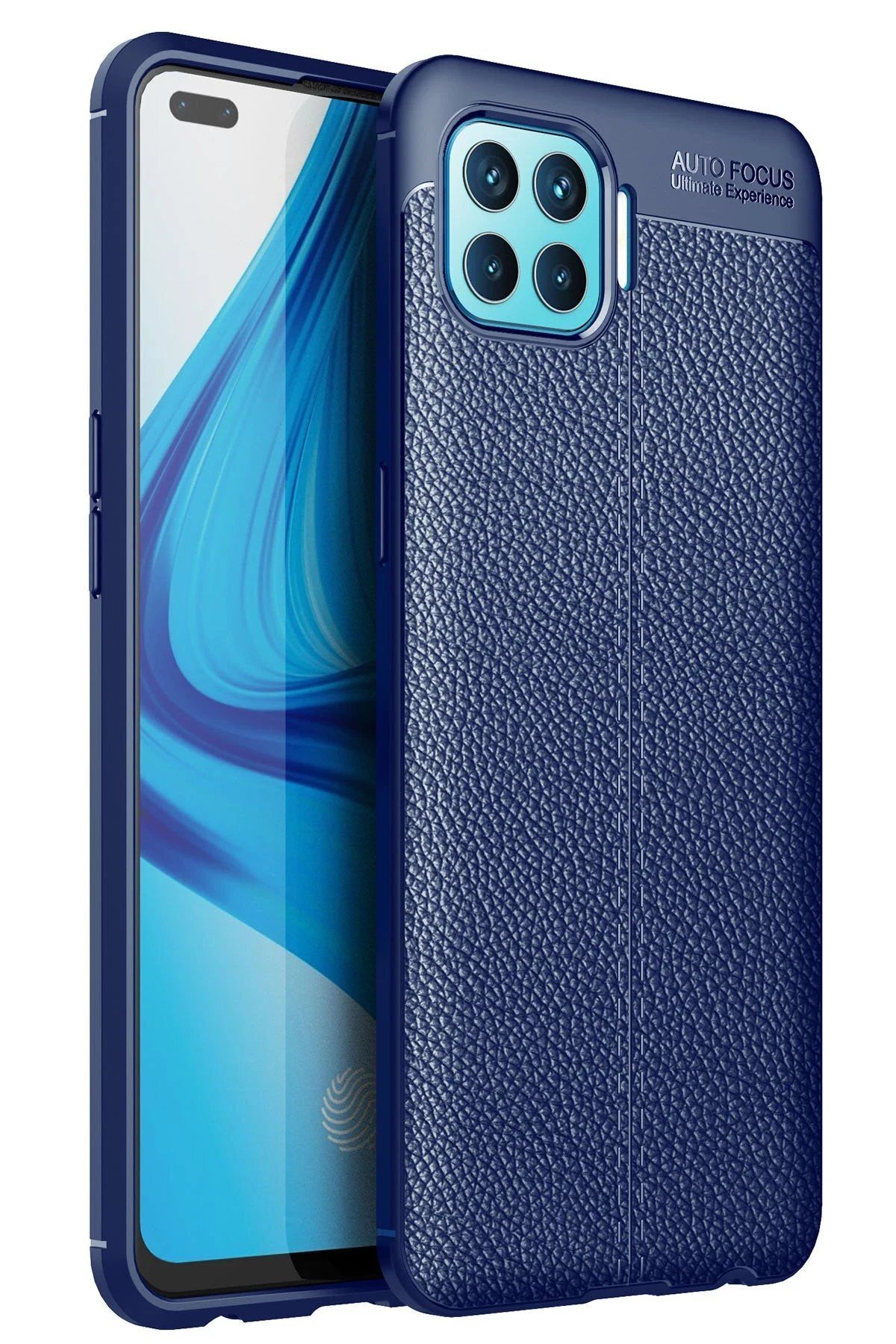 CepteToptan Newface Oppo Reno 4 Lite Kılıf Auto Focus Kapak - Lacivert