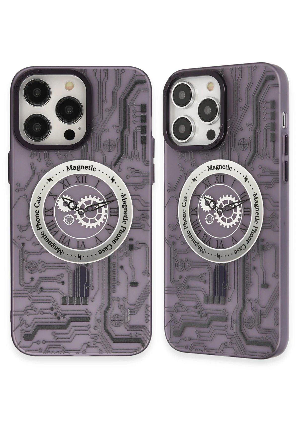 Balesso Newface Iphone 14 Pro Kılıf Apollo Magneticsafe Desenli Kapak - Apollo Mor - 5