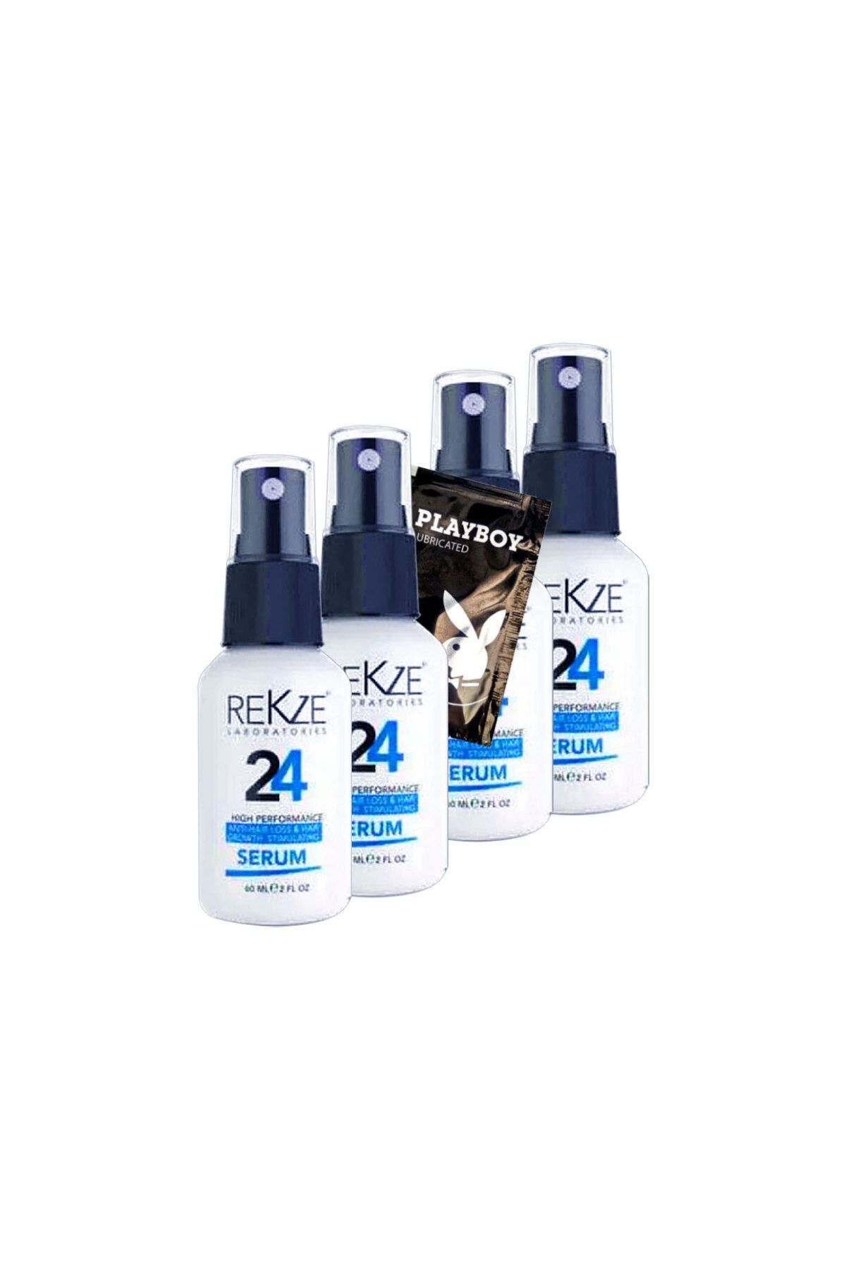 DENİZBİLİŞİM Rekze24 4 Adet Saç Dökülmesine Karşı Güçlendirici 60 Ml Sprey + Yanında Jel