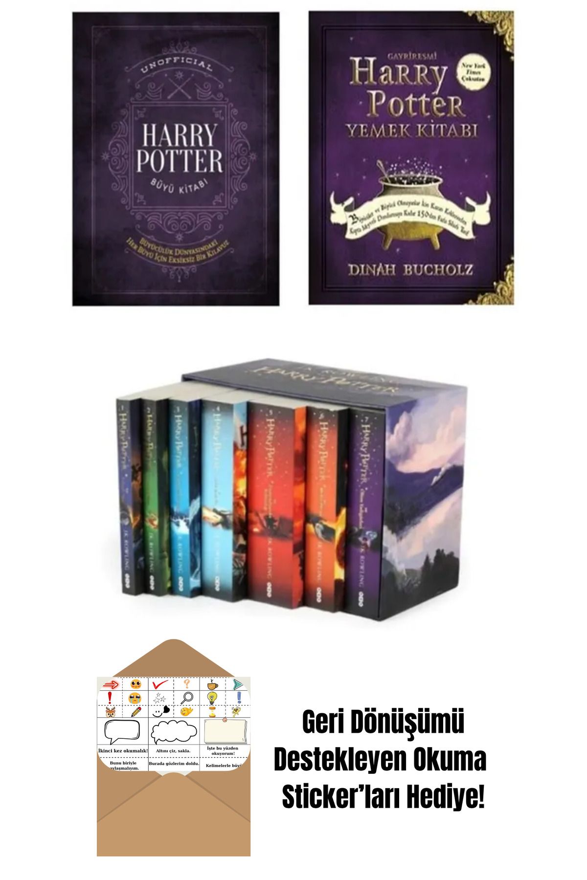 Yapı Kredi Yayınları Harry Potter Seti 9 Kitap + Okuma Sticker'ları