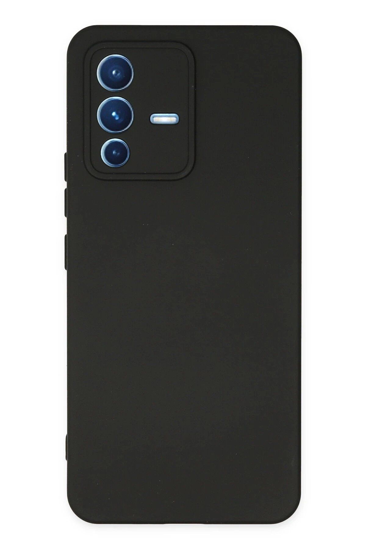 CepteToptan Newface Vivo V23 5G Kılıf Nano içi Kadife Silikon - Siyah