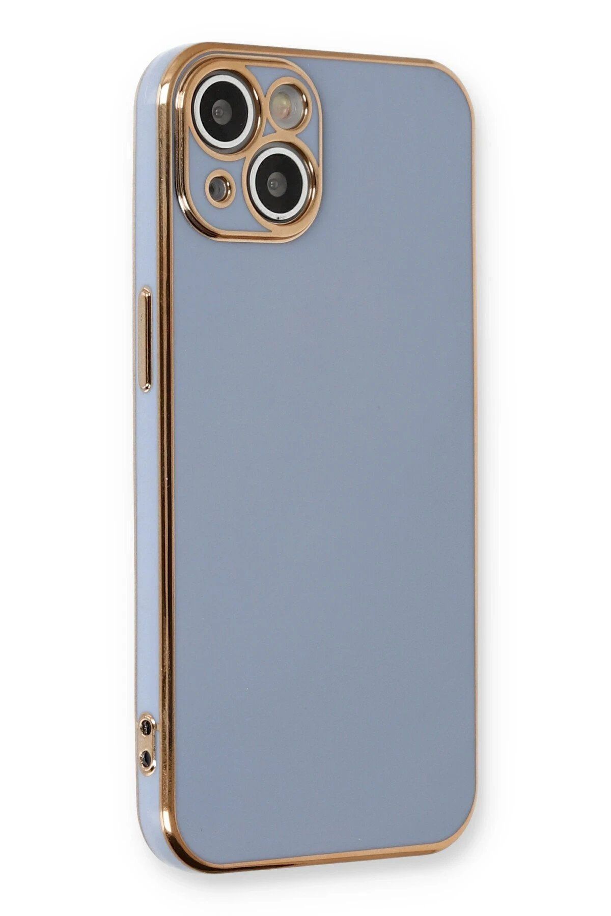 nerede bulurum Newface iPhone 13 Kılıf Volet Silikon - Mavi