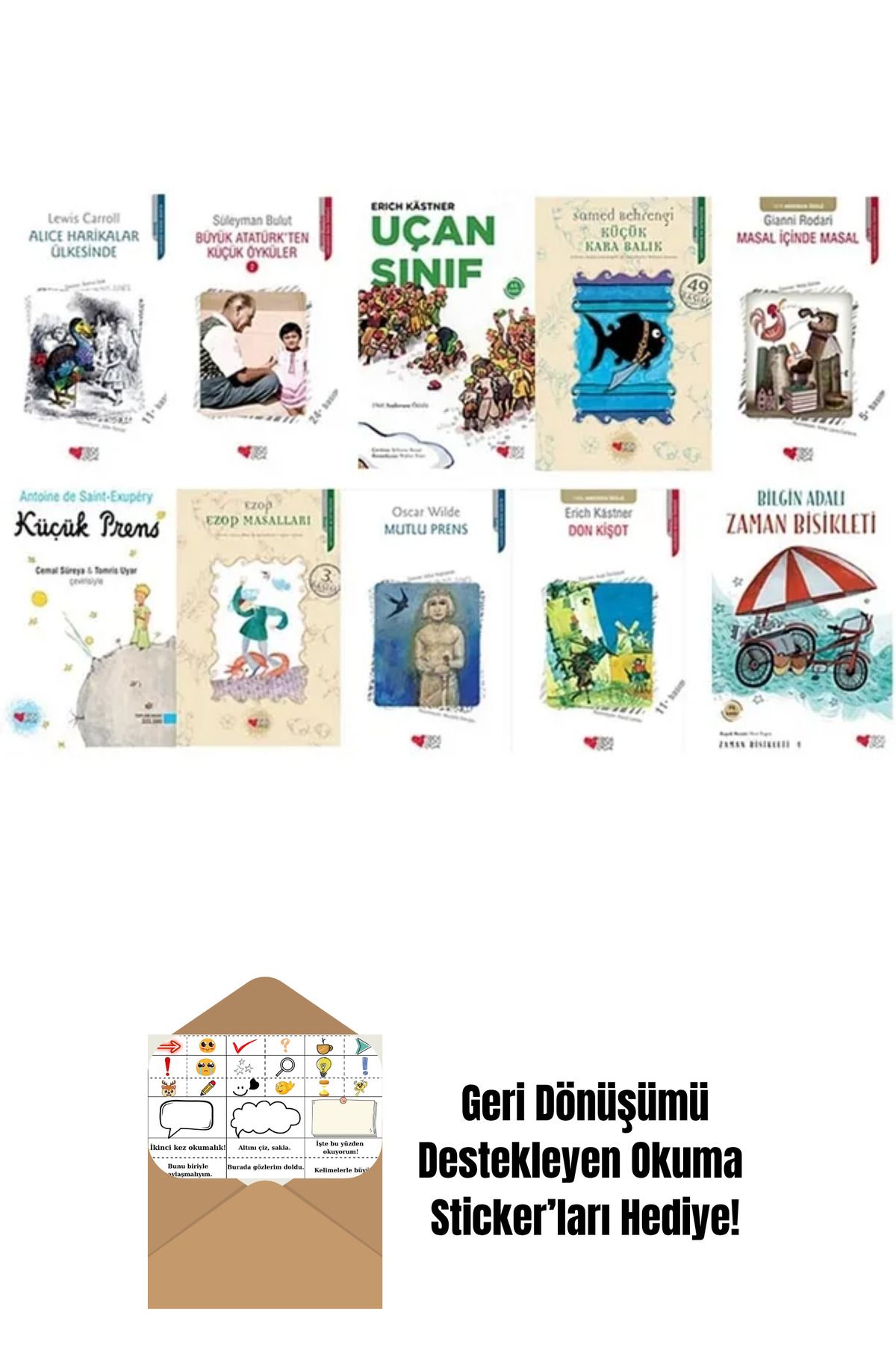 Can Yayınları Can Çocuk Klasikleri Seti 10 Kitap + Okuma Sticker'ları