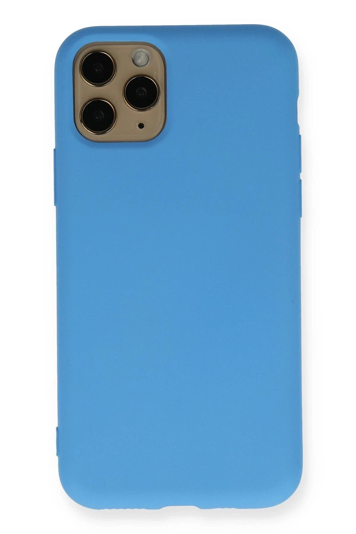 CepteToptan Newface iPhone 11 Pro Kılıf Nano içi Kadife Silikon - Mavi
