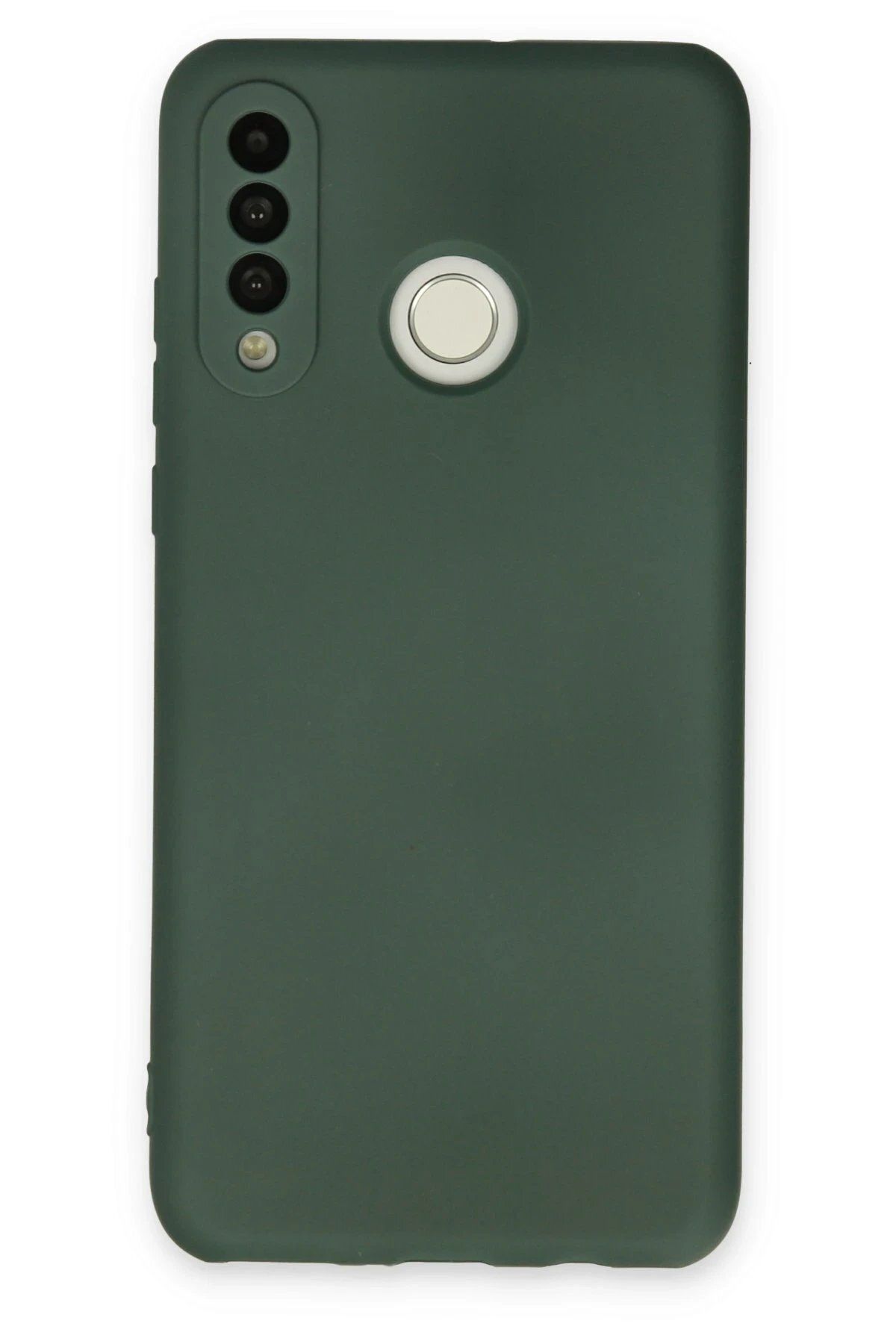 Toptan Bulurum Newface Huawei P30 Lite Kılıf Nano içi Kadife Silikon - Koyu Yeşil