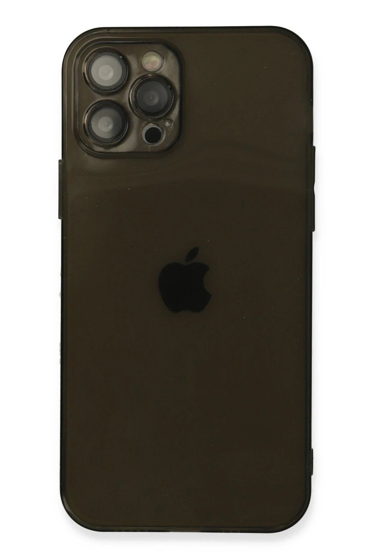 CepteToptan Newface iPhone 12 Pro Max Kılıf Fly Lens Silikon - Siyah