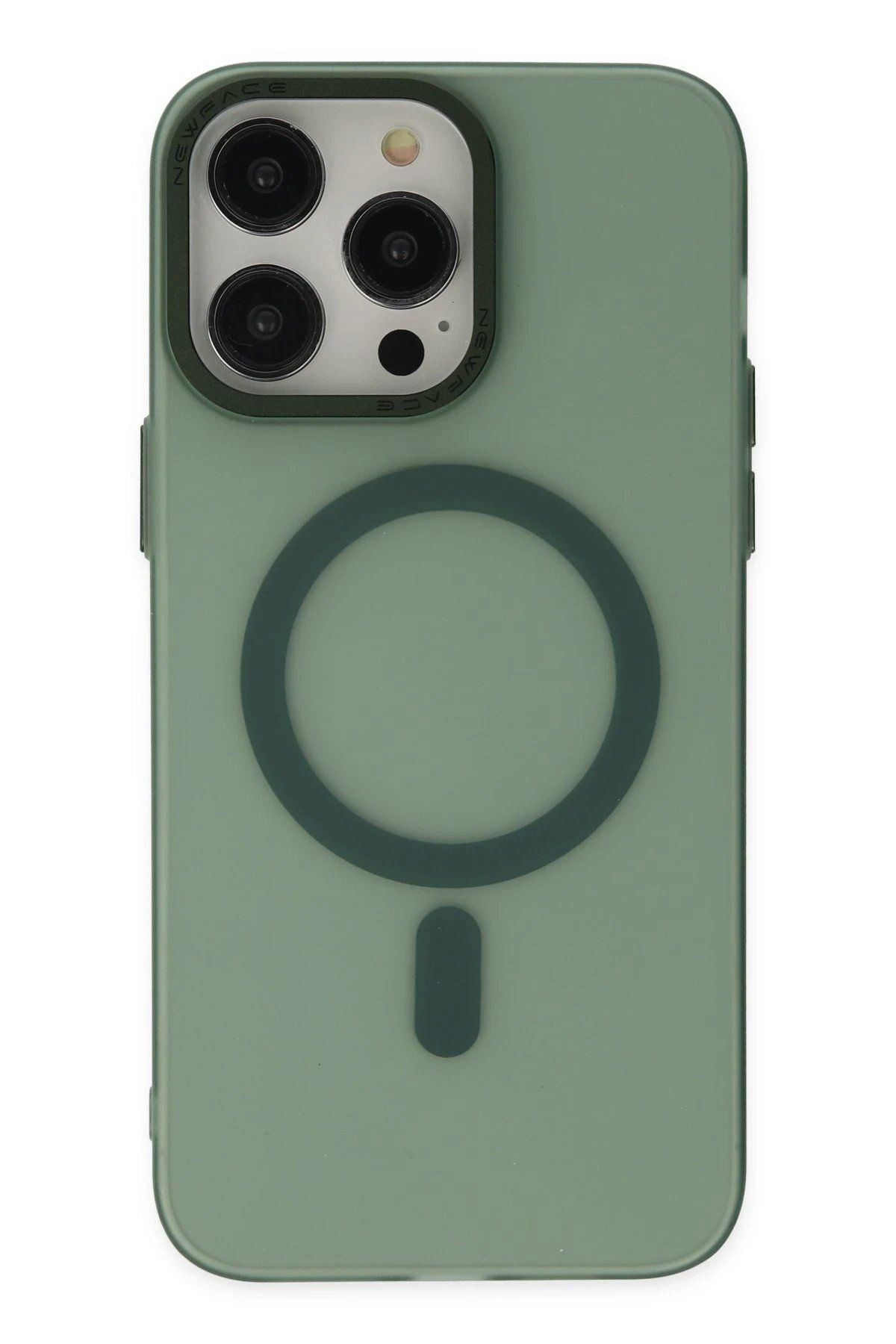 CepteToptan Newface iPhone 14 Pro Kılıf Lodos Magneticsafe Mat Kapak - Köknar Yeşili