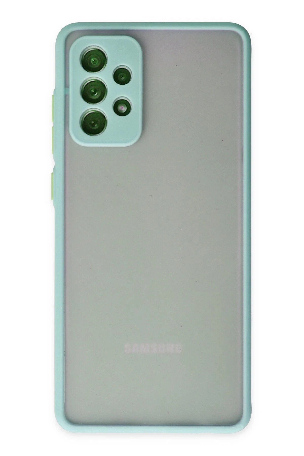 CepteToptan Newface Samsung Galaxy A72 Kılıf Montreal Silikon Kapak - Turkuaz