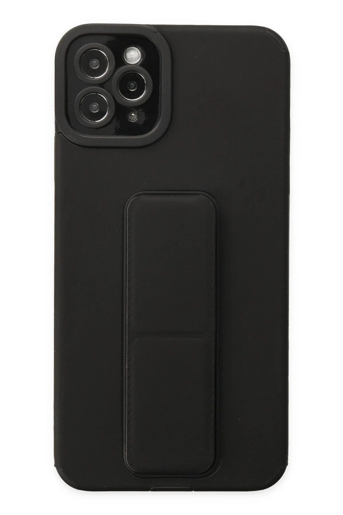 CepteToptan Newface iPhone 11 Pro Max Kılıf Mega Standlı Silikon - Siyah