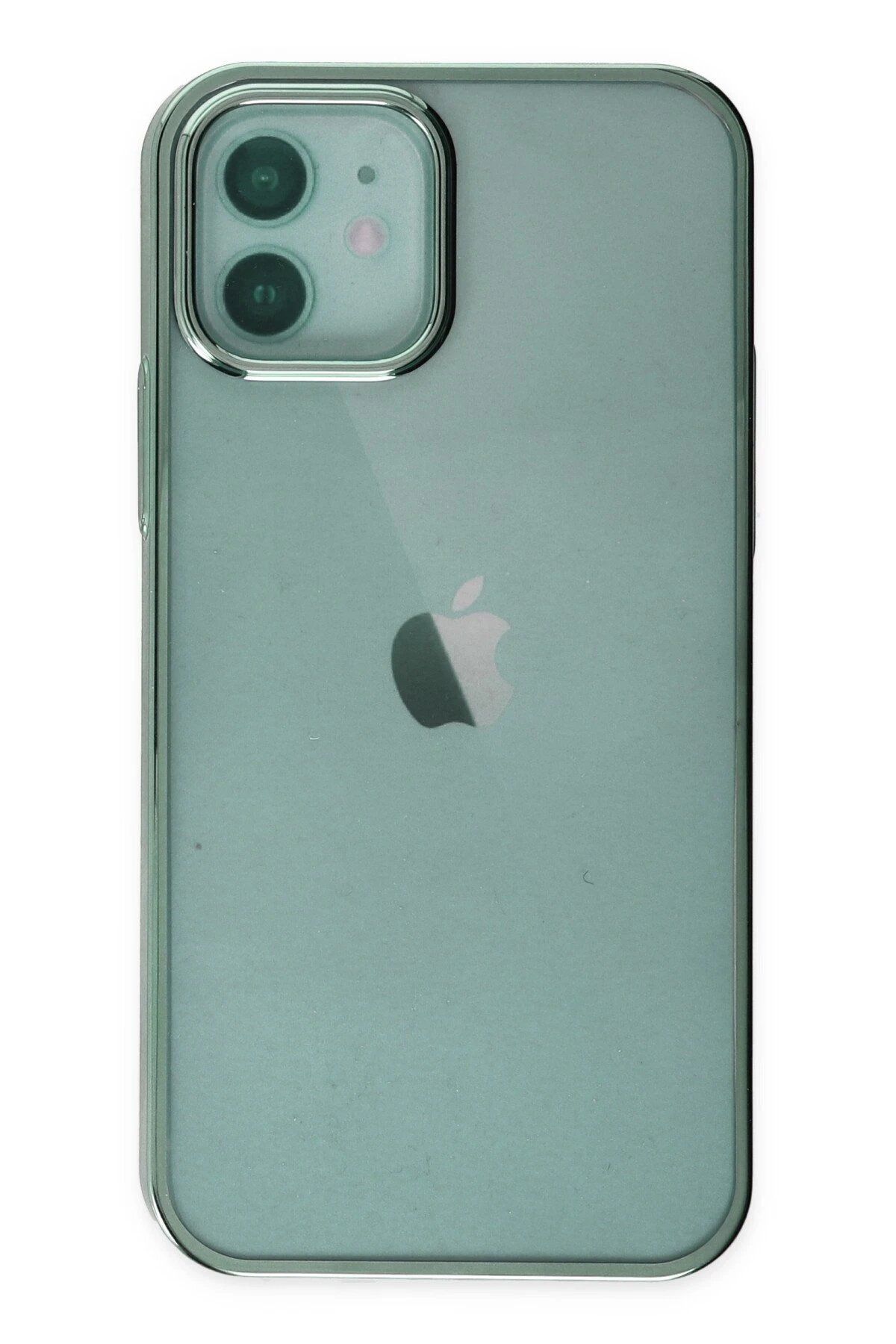 CepteToptan Newface iPhone 12 Kılıf Element Silikon - Yeşil