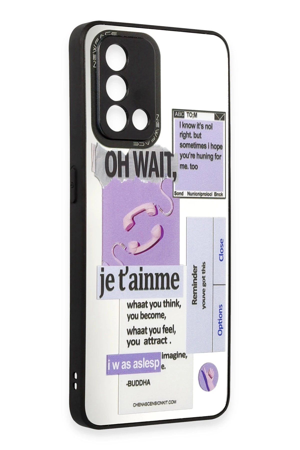 CepteToptan Newface Oppo A74 4G Kılıf Mirror Desenli Kapak - Mirror - 4