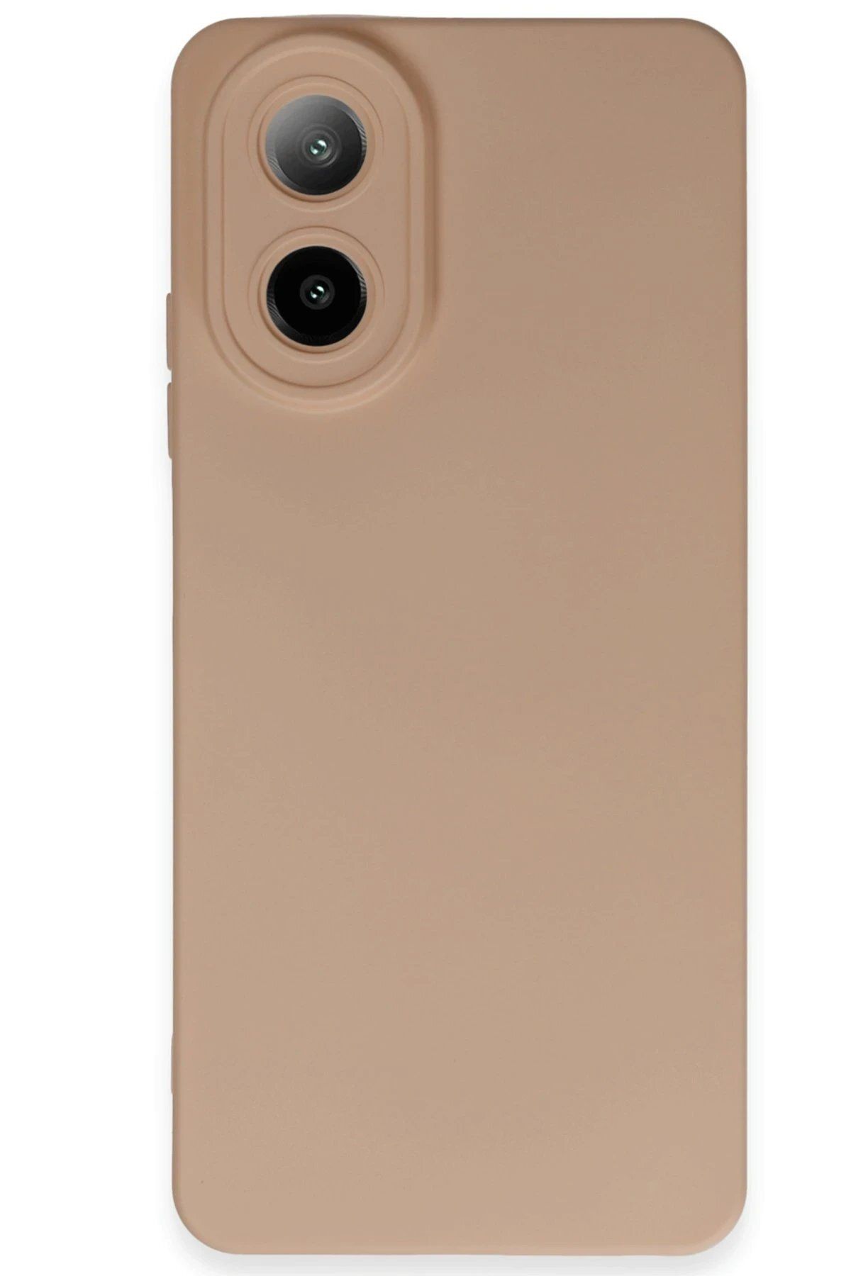 CepteToptan Newface Oppo A38 Kılıf Nano içi Kadife Silikon - Pudra