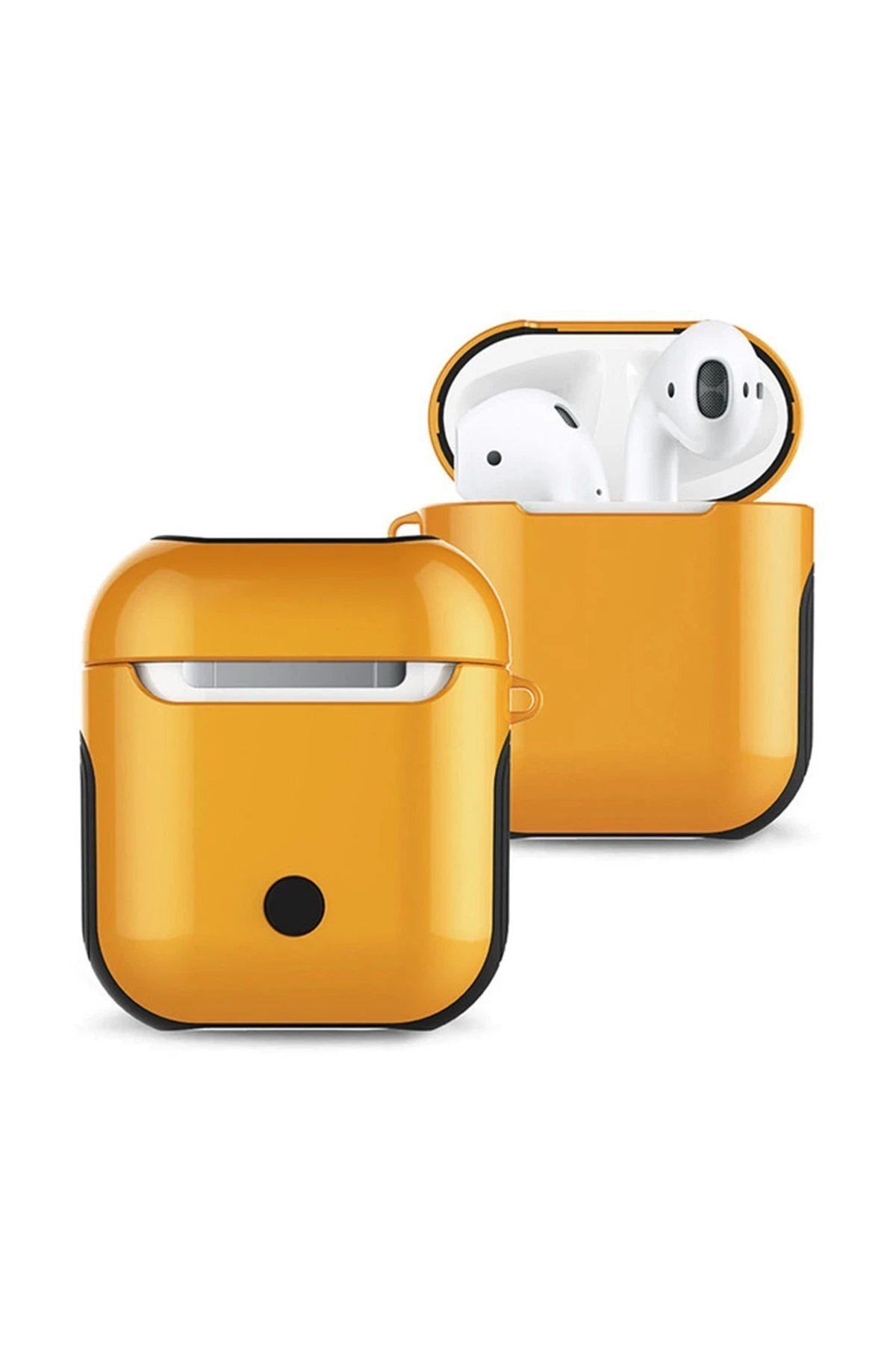 CepteToptan Newface Airpods 2 (2.nesil) 3in1 Kılıf - Sarı