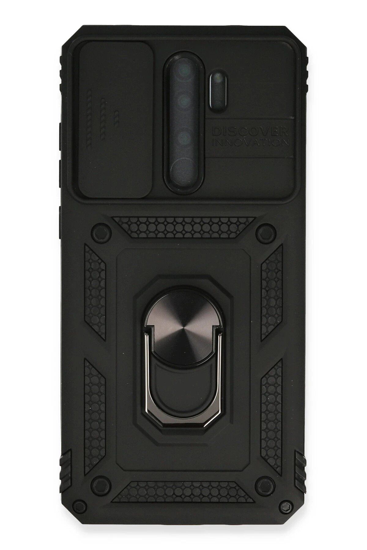 CepteToptan Newface Xiaomi Redmi Note 8 Pro Kılıf Pars Lens Yüzüklü Silikon - Siyah