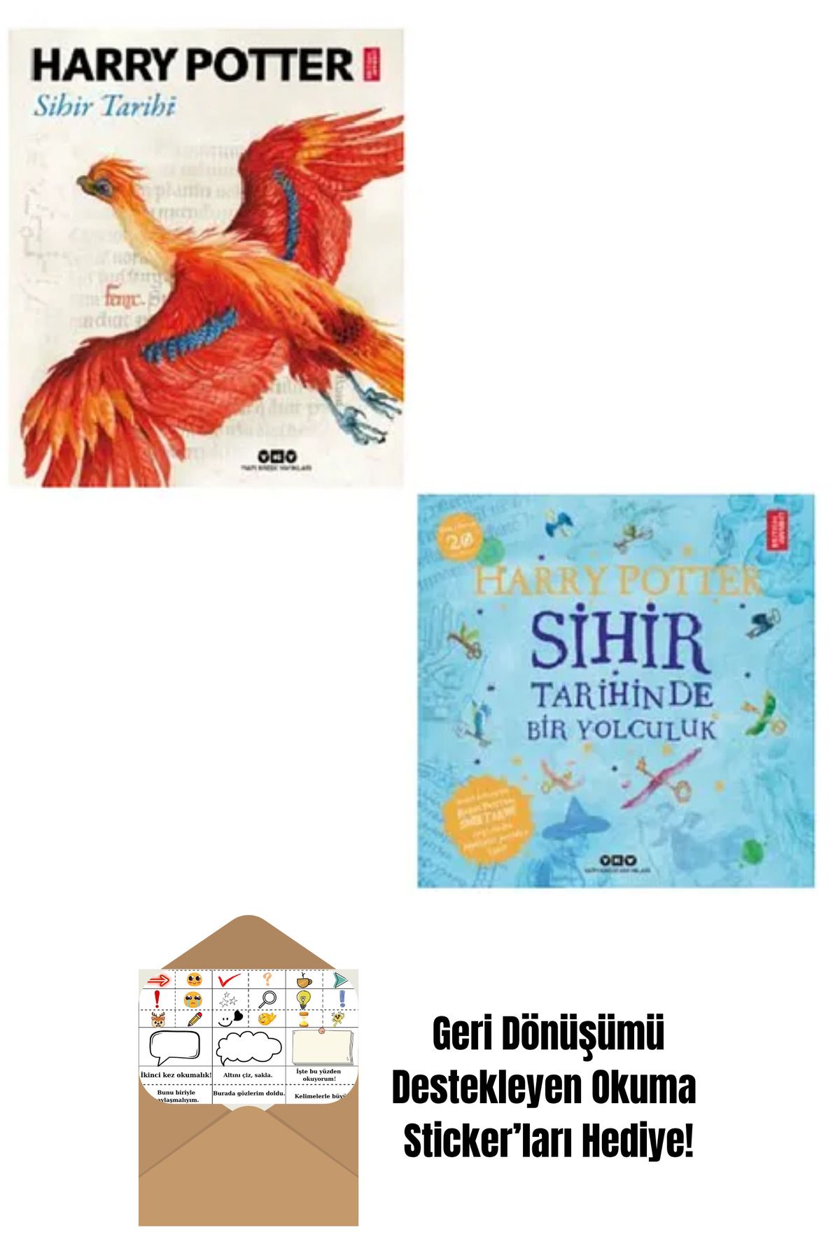 Yapı Kredi Yayınları Harry Potter Sihir Tarihi + Sihir Tarihinde Bir Yolculuk 2 Kitap Set + Okuma Sticker'ları