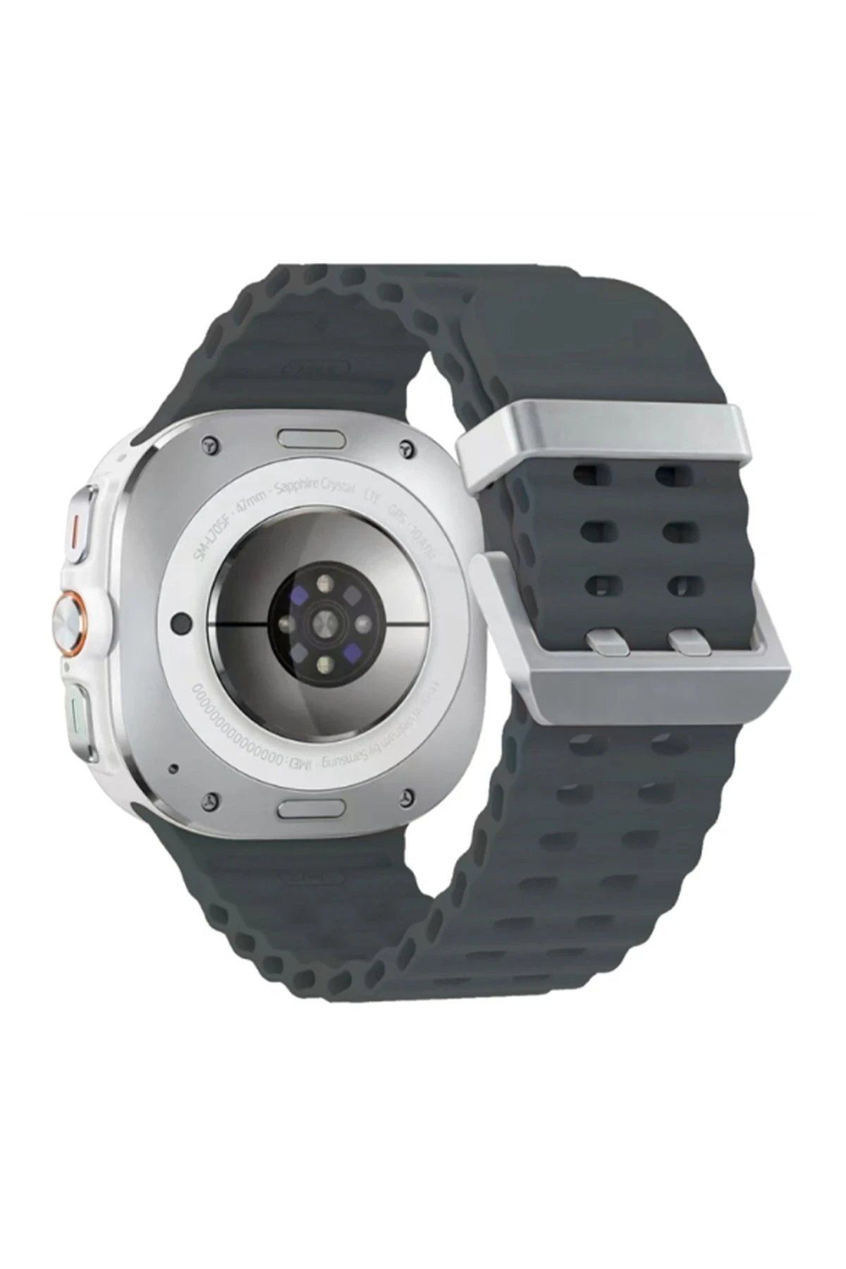 CepteToptan Watch 7 Ultra KR417 Rug Silikon Kordon - Koyu Gri