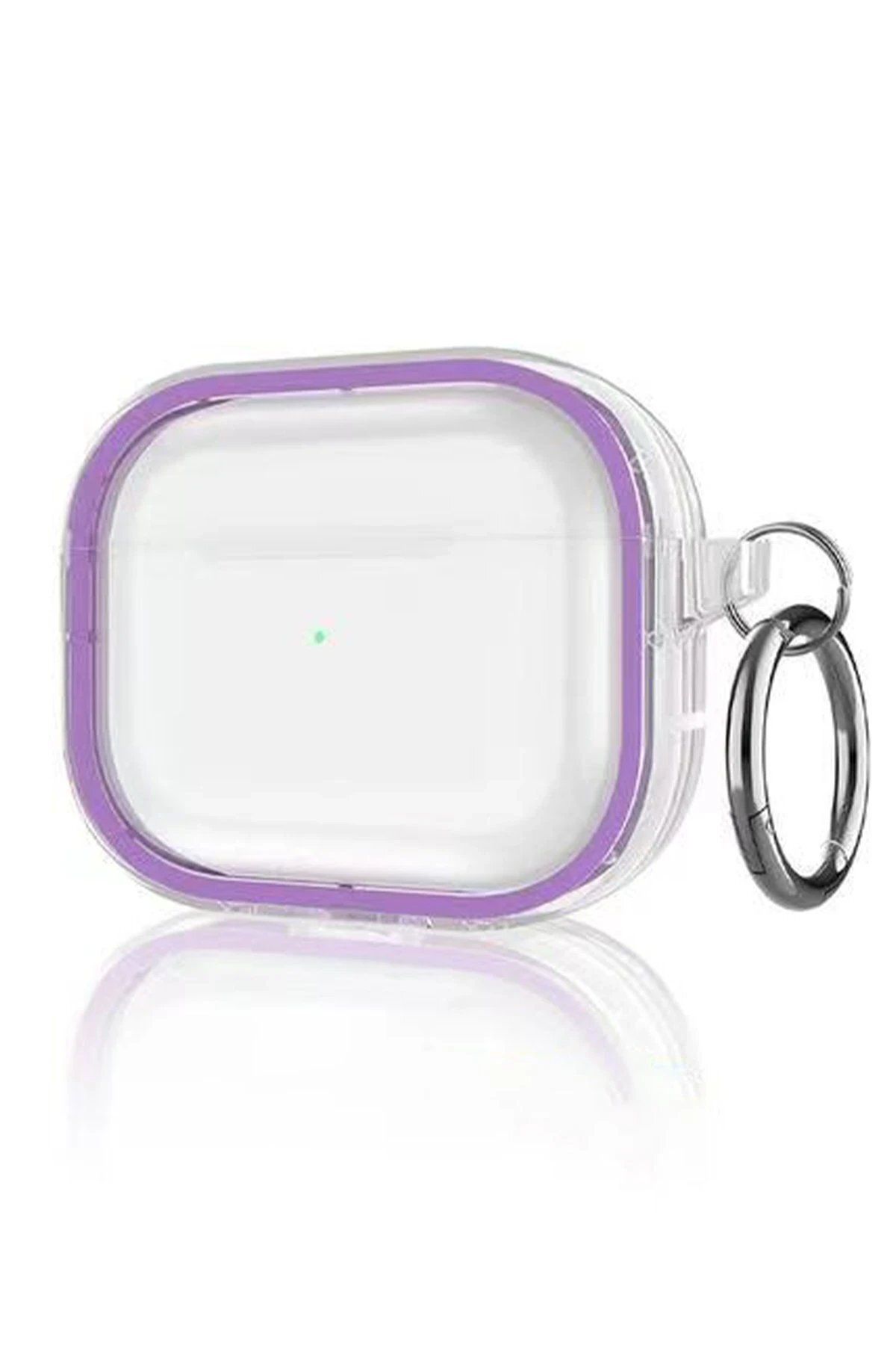 Toptan Bulurum Movenchy Airpods Pro 2 (2.nesil) Shiny Şeffaf Kılıf - Mor