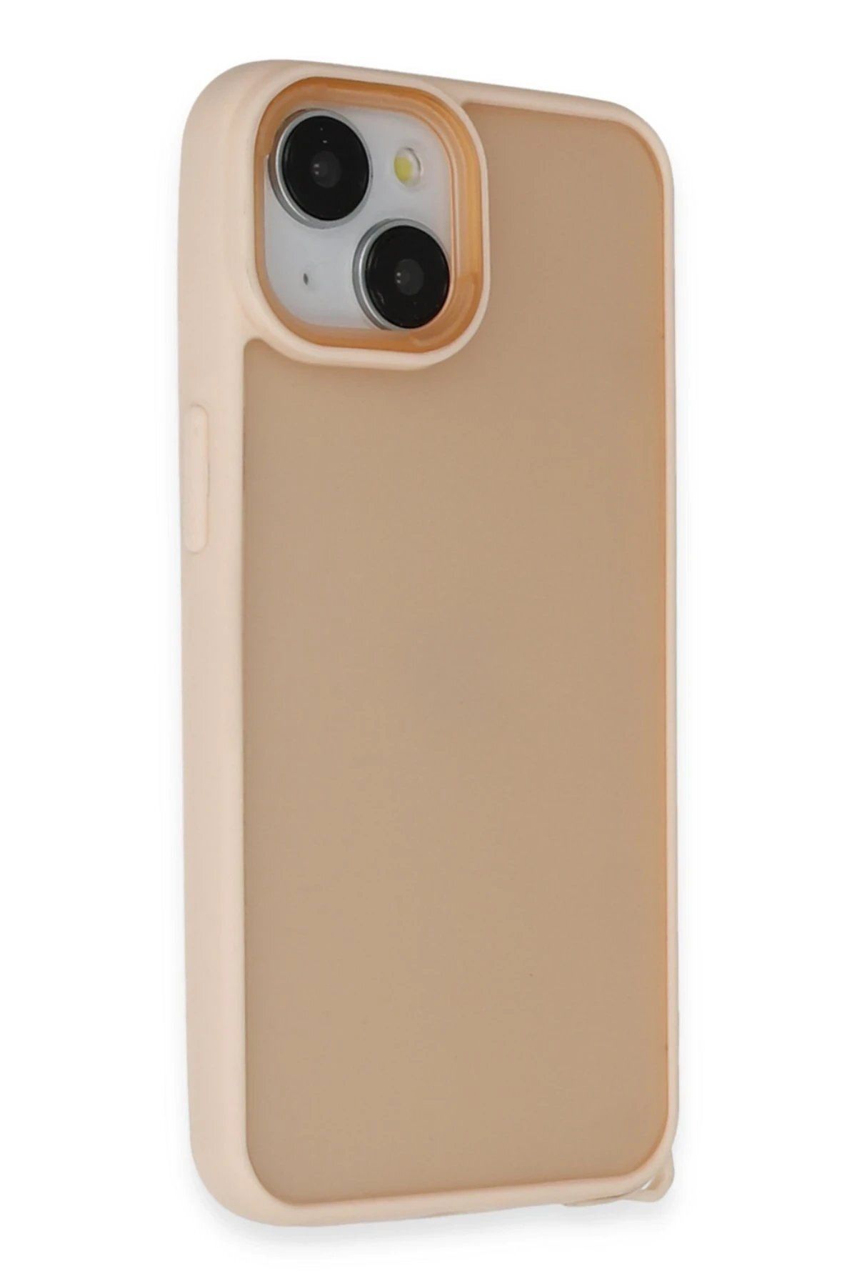 CepteToptan Newface iPhone 15 Kılıf Elegant Kapak - Pudra