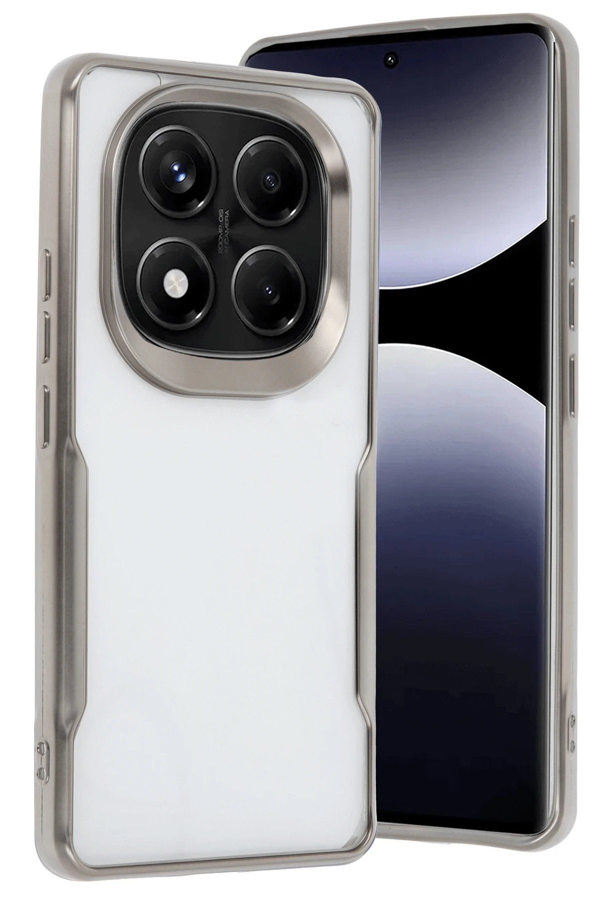 CepteToptan Newface Xiaomi Redmi Note 14 Pro Plus Kılıf Boyi Silikon Kapak - Titan Gri