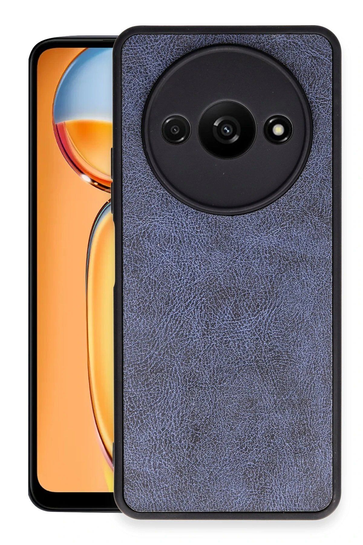 CepteToptan Newface Xiaomi Redmi A3 4G Kılıf Aras Deri Kapak - Lacivert