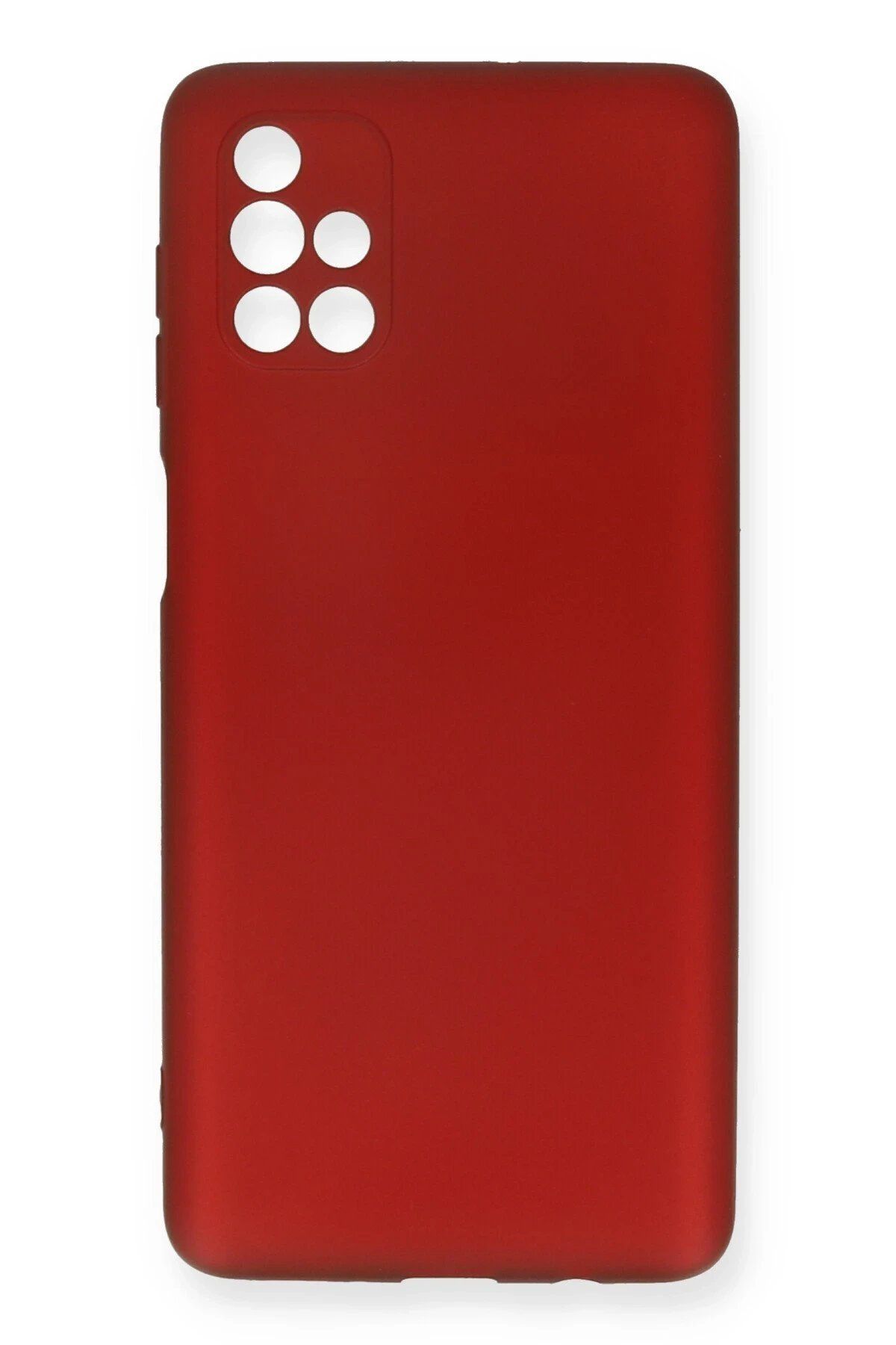CepteToptan Newface Samsung Galaxy M51 Kılıf First Silikon - Bordo