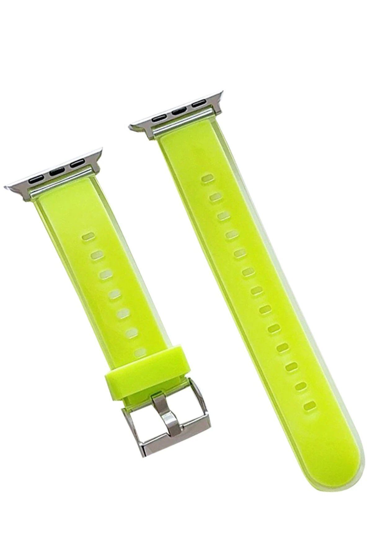CepteToptan Movenchy Watch 38mm Jelly Silikon Kordon - Yeşil