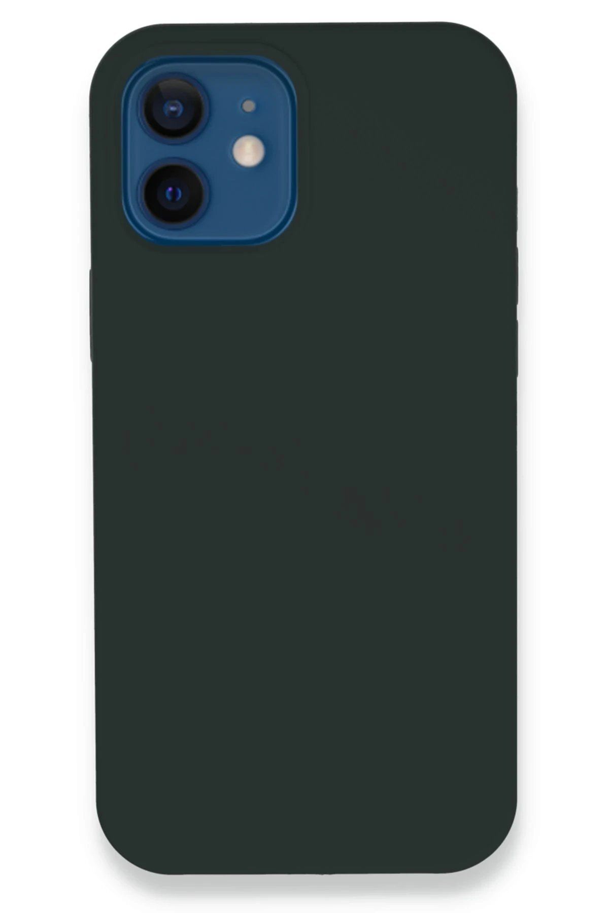CepteToptan Newface iPhone 12 Kılıf Lansman Legant Silikon - Koyu Yeşil