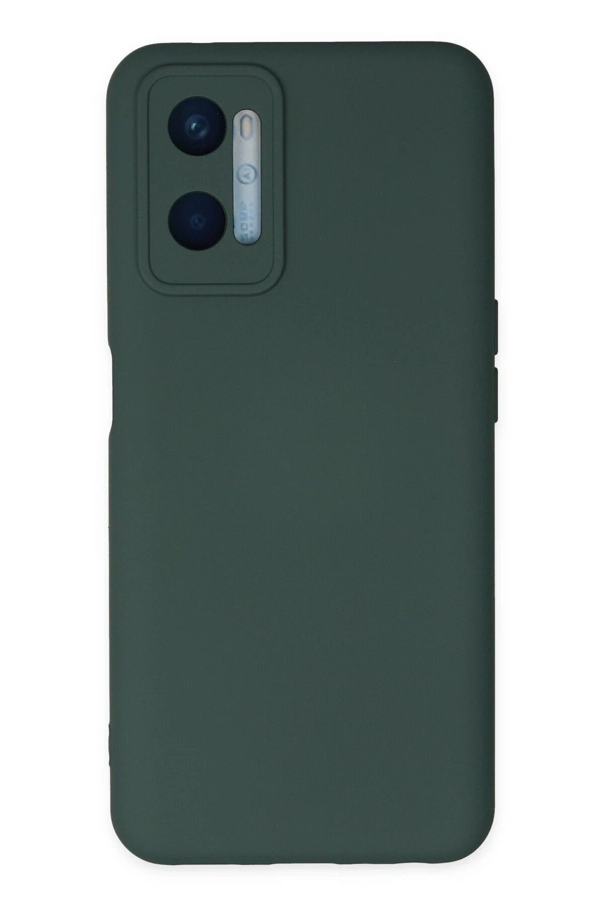 nerede bulurum Newface Oppo A96 Kılıf Nano içi Kadife Silikon - Koyu Yeşil