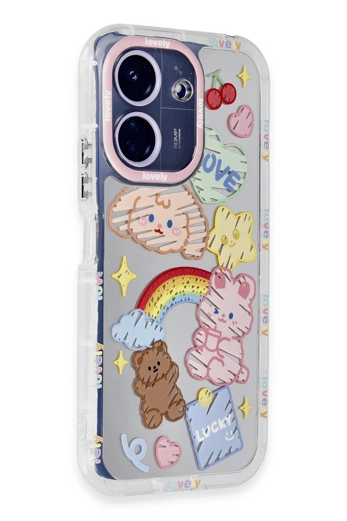 ENEFENDİ Newface Xiaomi Redmi 13C Kılıf Reflexion Desenli Kapak - Desen 4