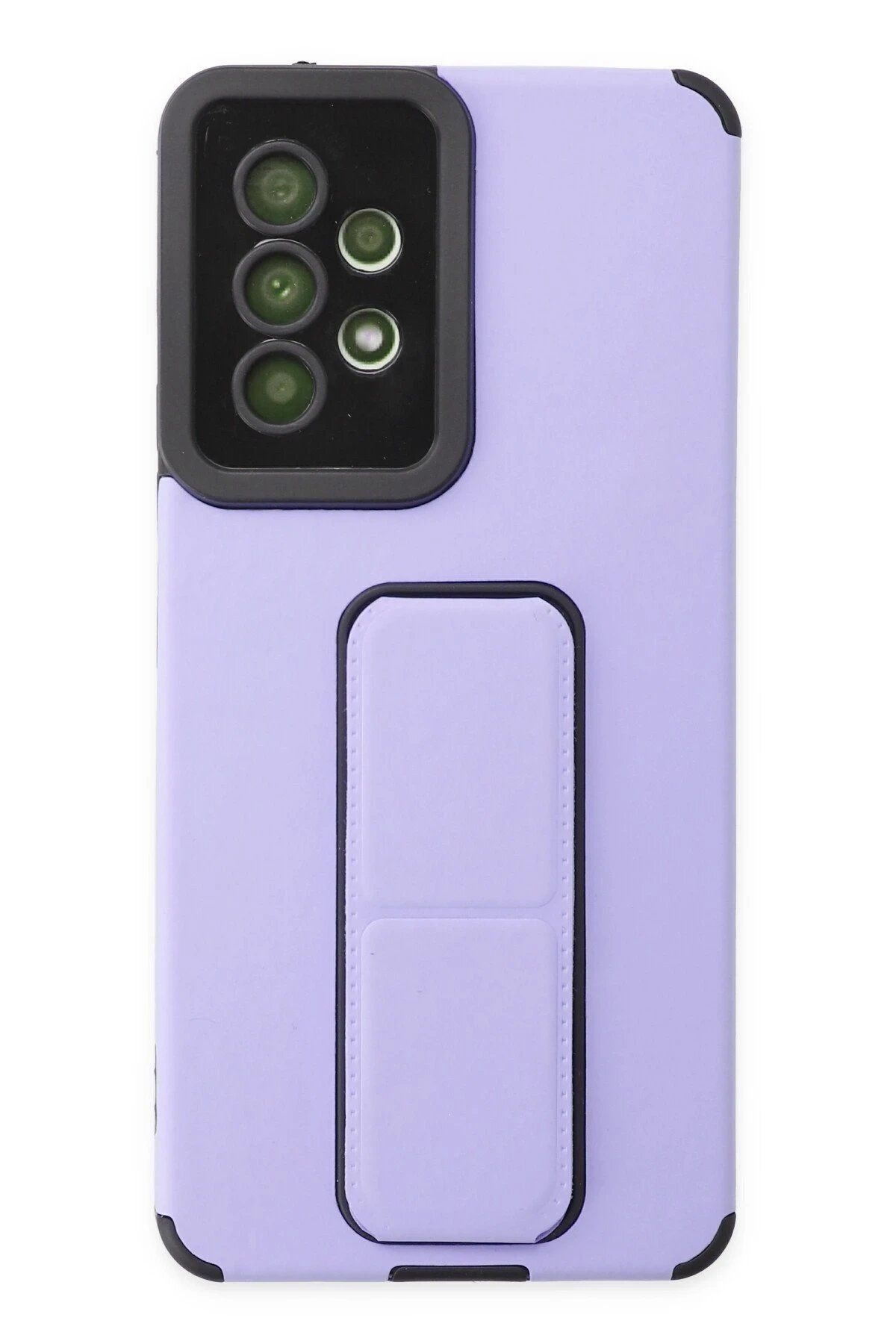 CepteToptan Newface Samsung Galaxy A53 5G Kılıf Mega Standlı Silikon - Lila