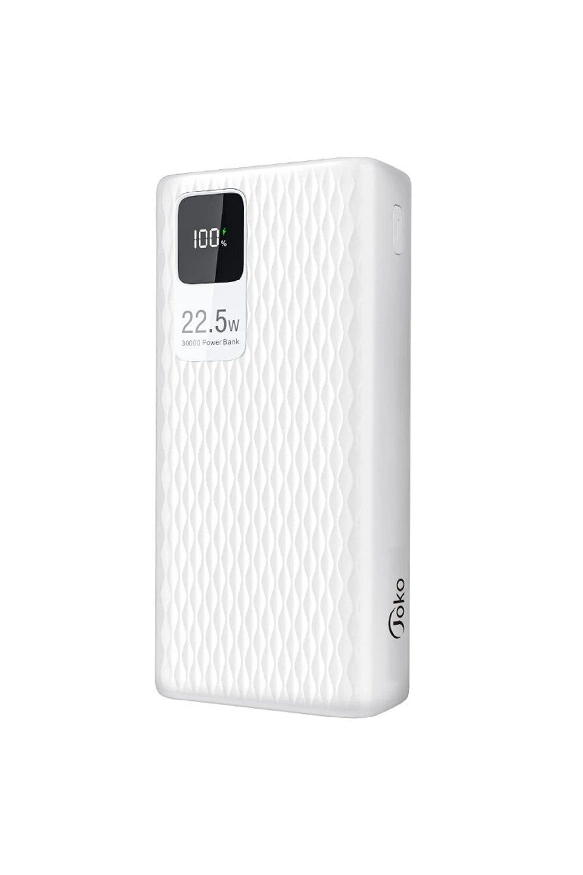 CepteToptan A26Q Powerbank 30.000 mAh PD 20W Hızlı Şarj - Beyaz