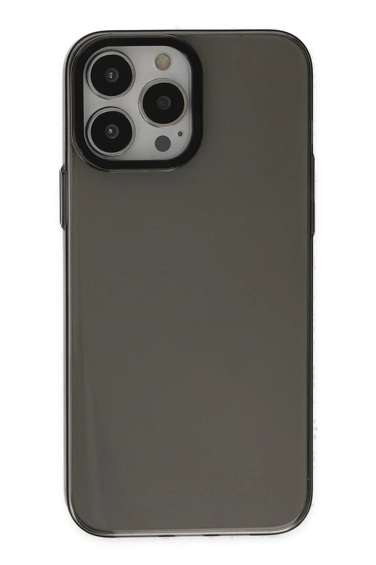 CepteToptan Newface iPhone 13 Pro Max Kılıf Anka PC Sert Metal Kapak - Siyah