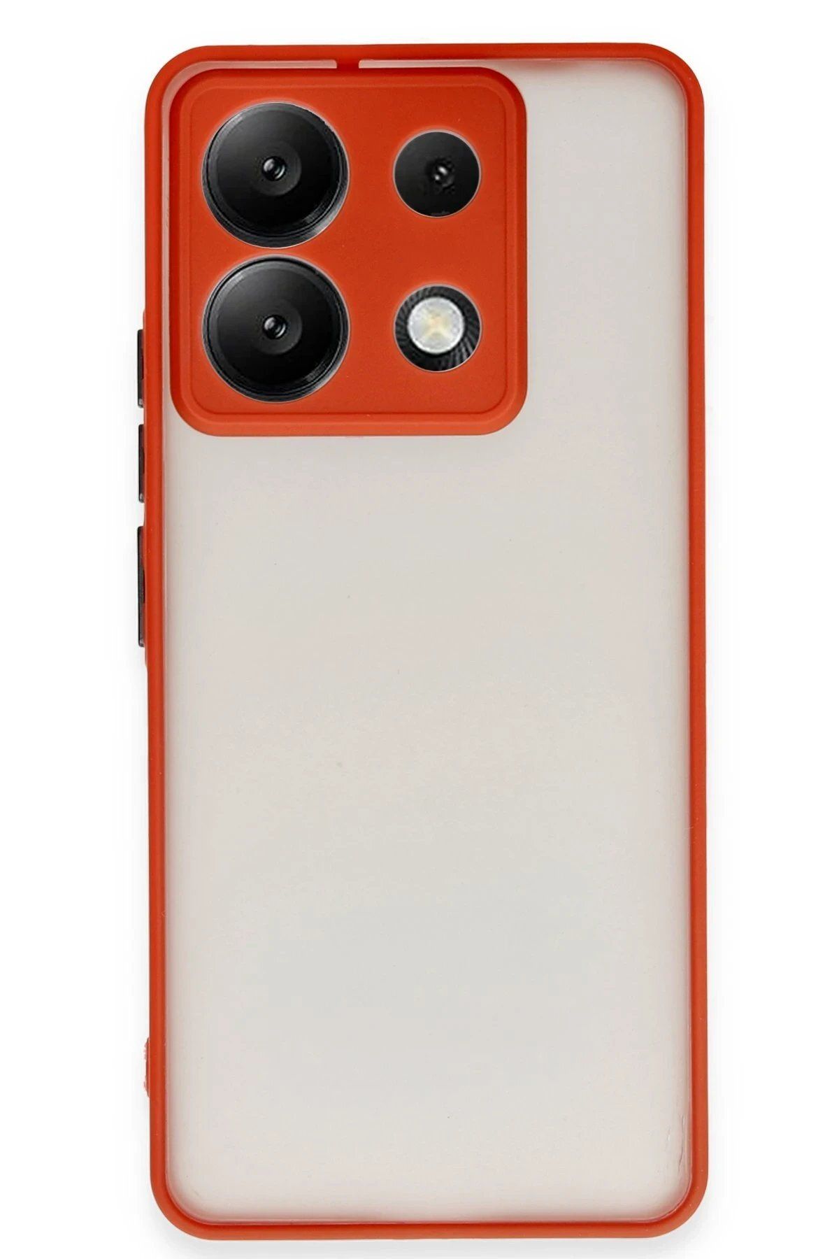 CepteToptan Newface Xiaomi Redmi Note 13 Pro 5G Kılıf Montreal Silikon Kapak - Kırmızı