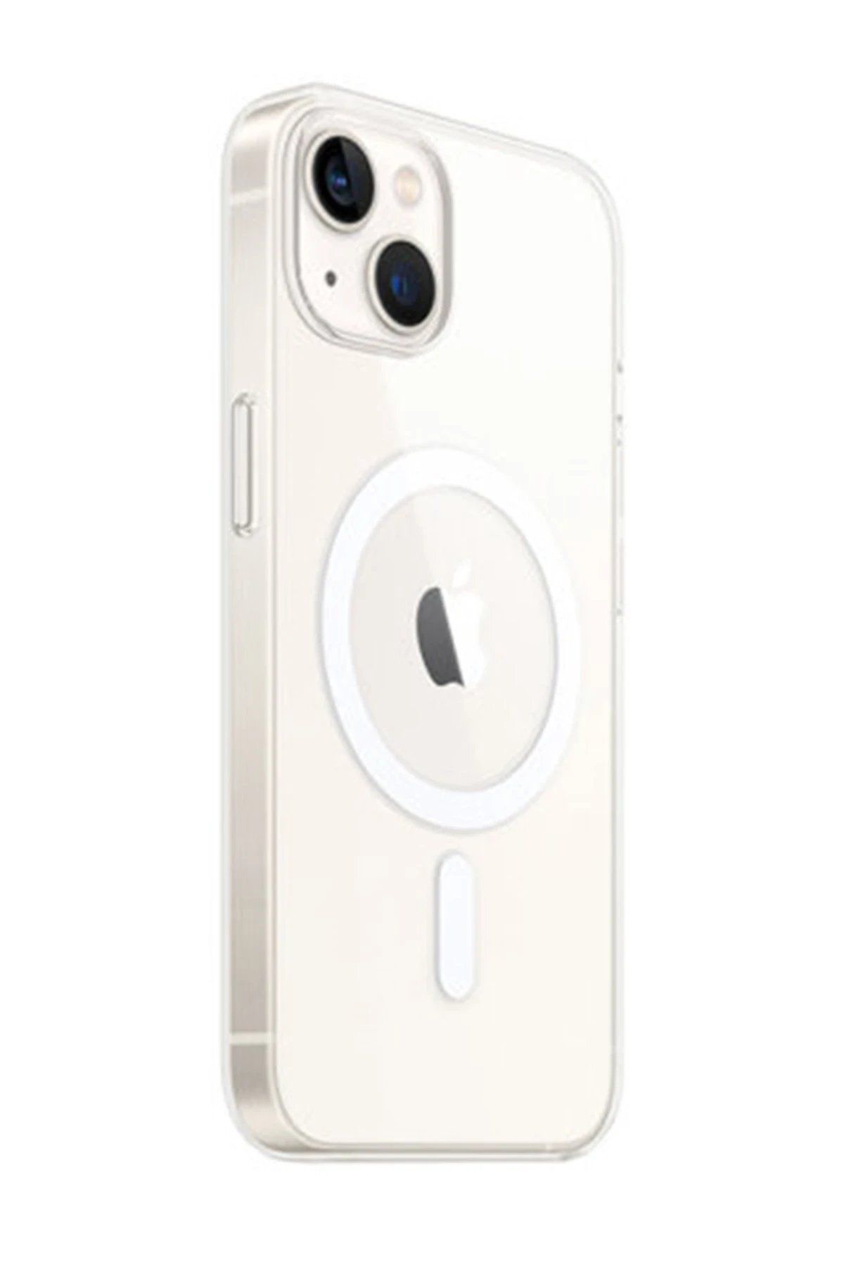 CepteToptan Newface iPhone 14 Kılıf Magneticsafe Şeffaf Silikon - Şeffaf