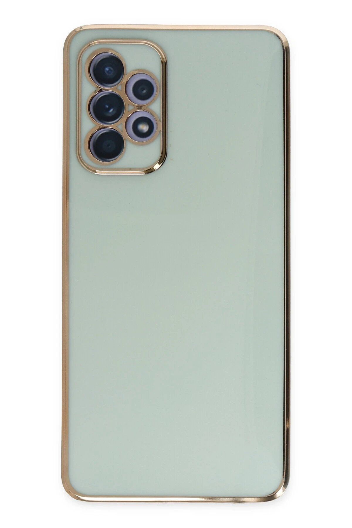 CepteToptan Newface Samsung Galaxy A52 Kılıf Volet Silikon - Açık Yeşil