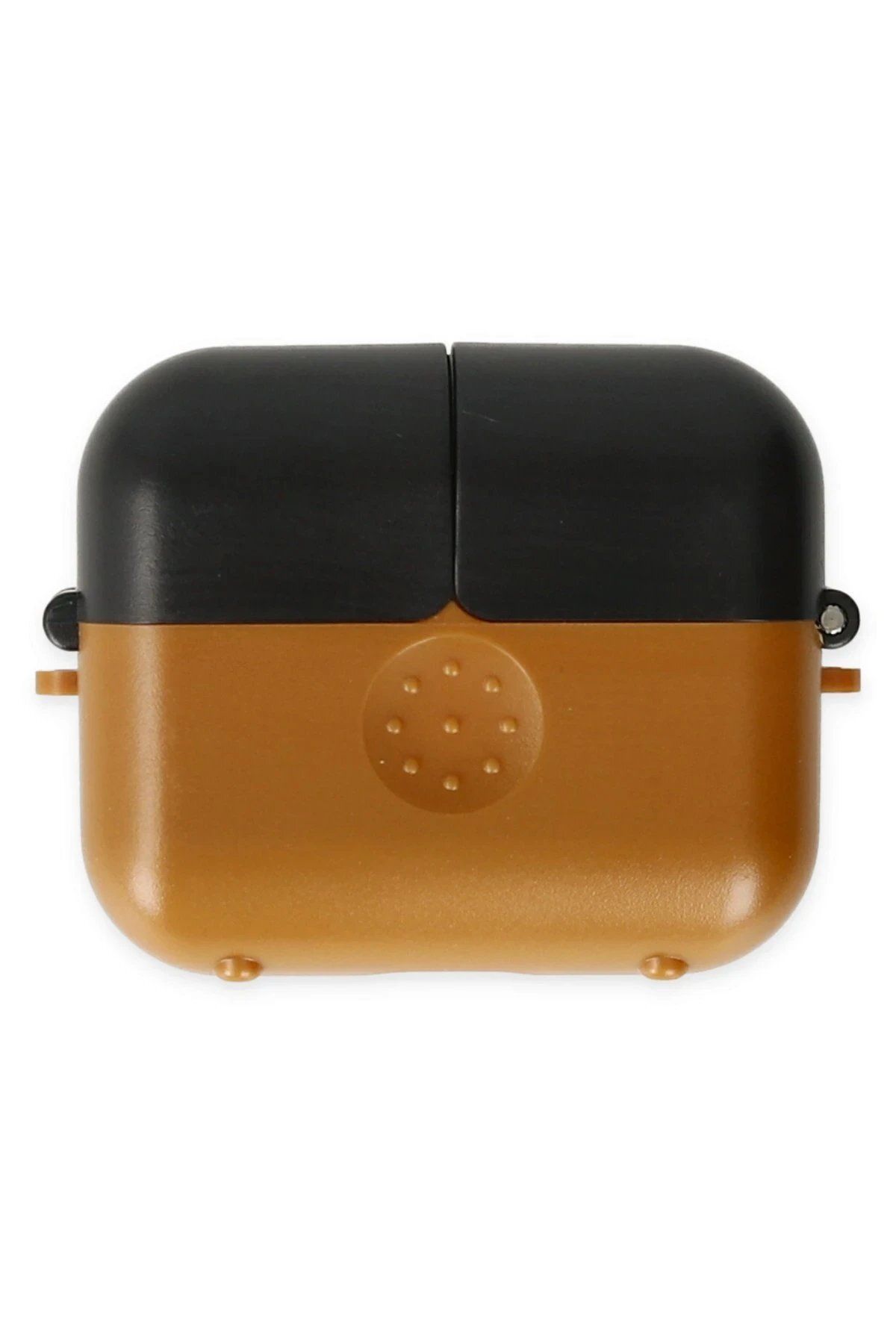 nerede bulurum Newface Airpods 3 (3.nesil) Basmalı Kılıf - Kahverengi-Siyah