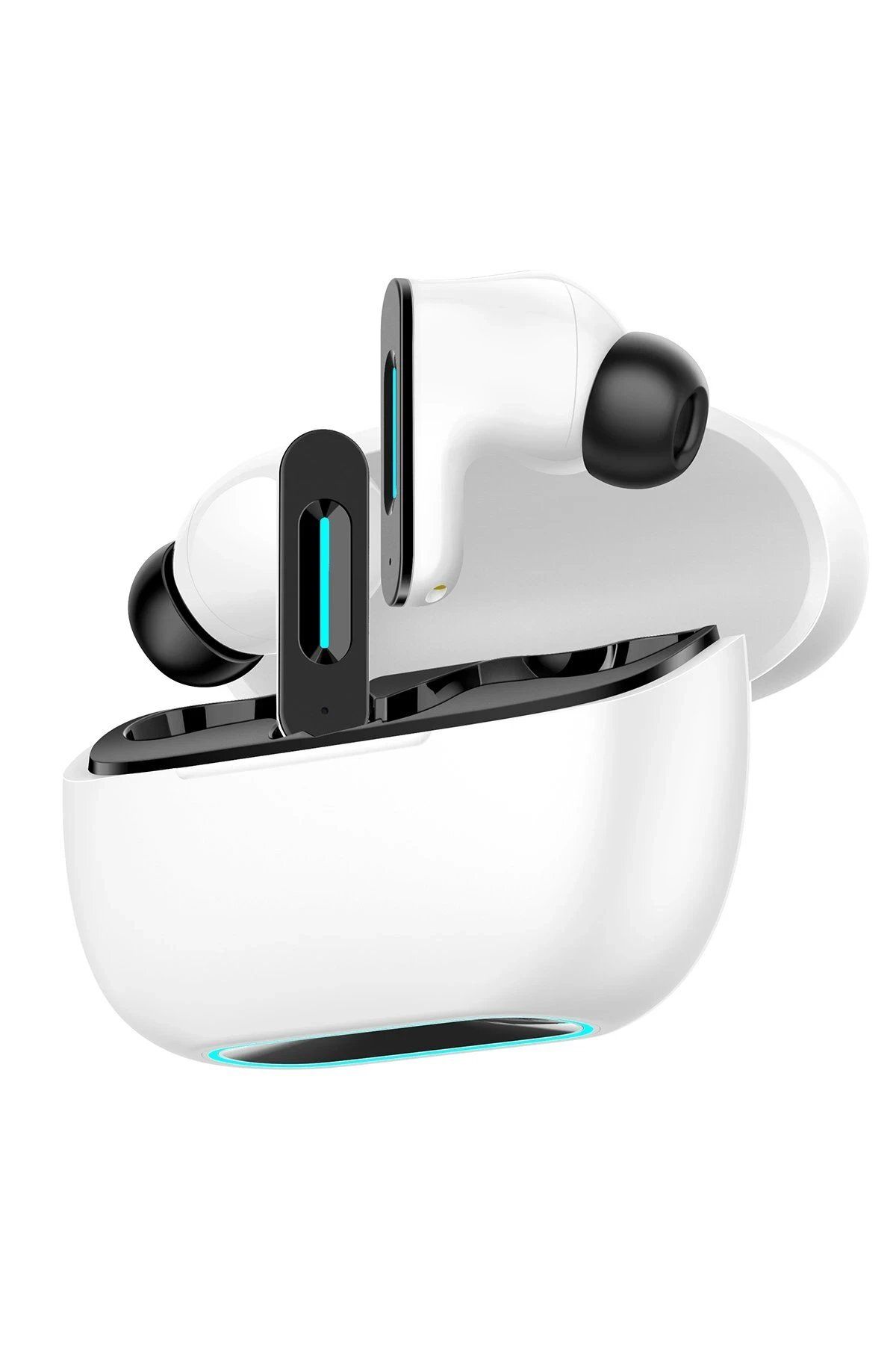 CepteToptan Newface LS-518 Aktif Gürültü Engelleyici Özellikli TWS Airpods Kulaklık - Beyaz-Siyah